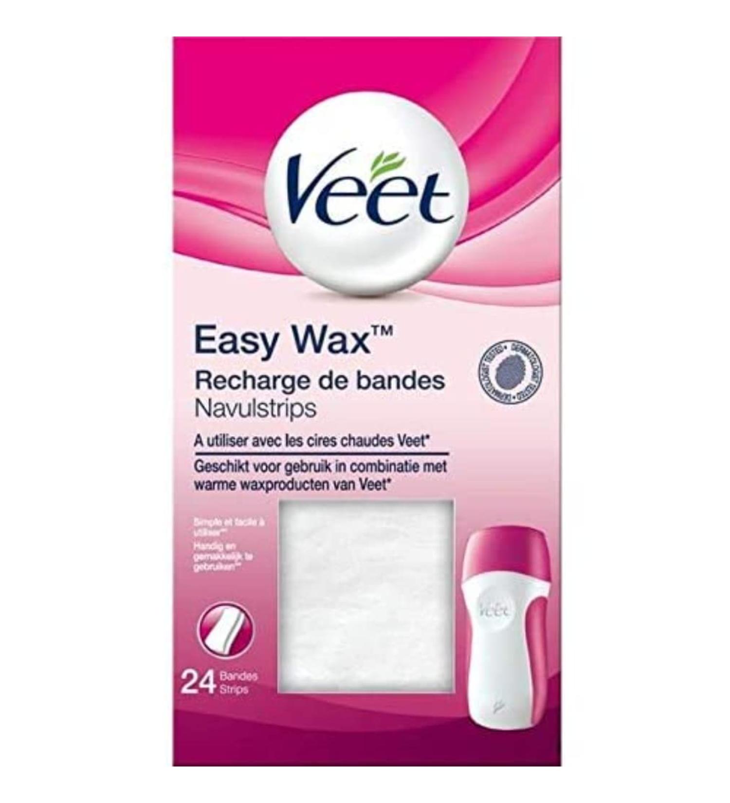 Veet EasyWax Wax Fabric Strip Refills - 24 Strips - Buy Online on GoSupps.com