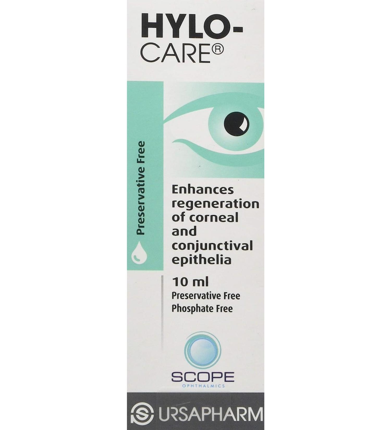 HYLO Care Preservative Free Lubricating Eyedrops 10ml | Sodium Hyaluronate, Dexpanthenol | Aid Healing Post Eye Surgery/Injury - Buy Online on GoSupps.com