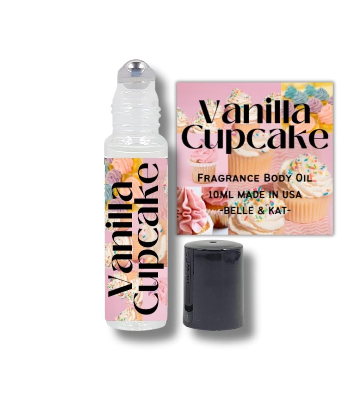 Fragrance Body Oil Roll-On Scented Vanilla Cupcake - 0.33 Fl Oz (10ml) for Men & Women - 100% Fragrance Oil - No Alcohol Fillers - Can Also Use as Diffuser Oil - Made in USA Vanilla Cupcake (Fragrance Body Oil Roll-On) - Buy Online on GoSupps.com