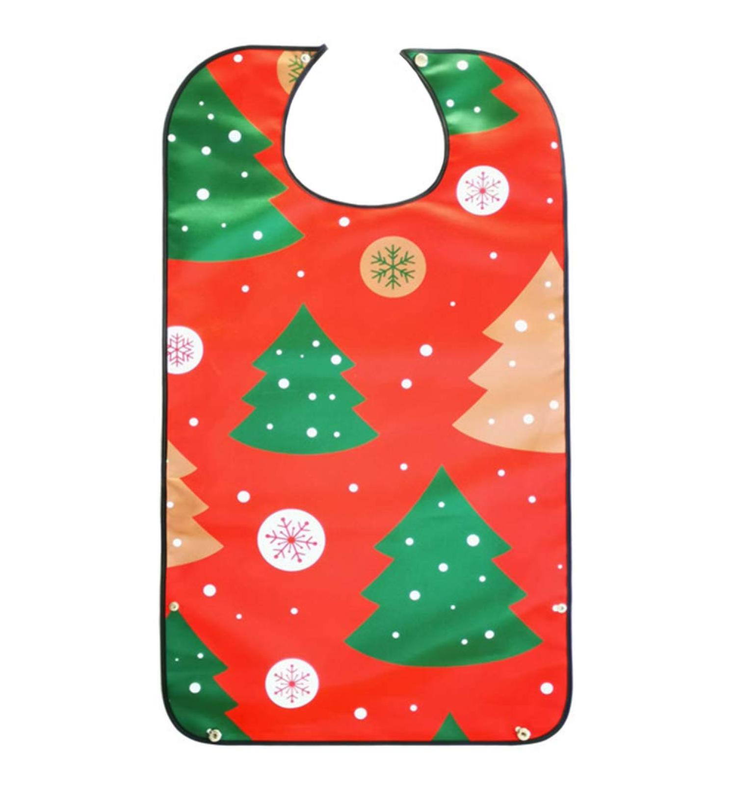 KESYOO Adult Christmas Bib Lovely Tree Pattern Bib Waterproof Bib Old Man Eating Bib for Christmas Holiday Party Supplies - Buy Online on GoSupps.com