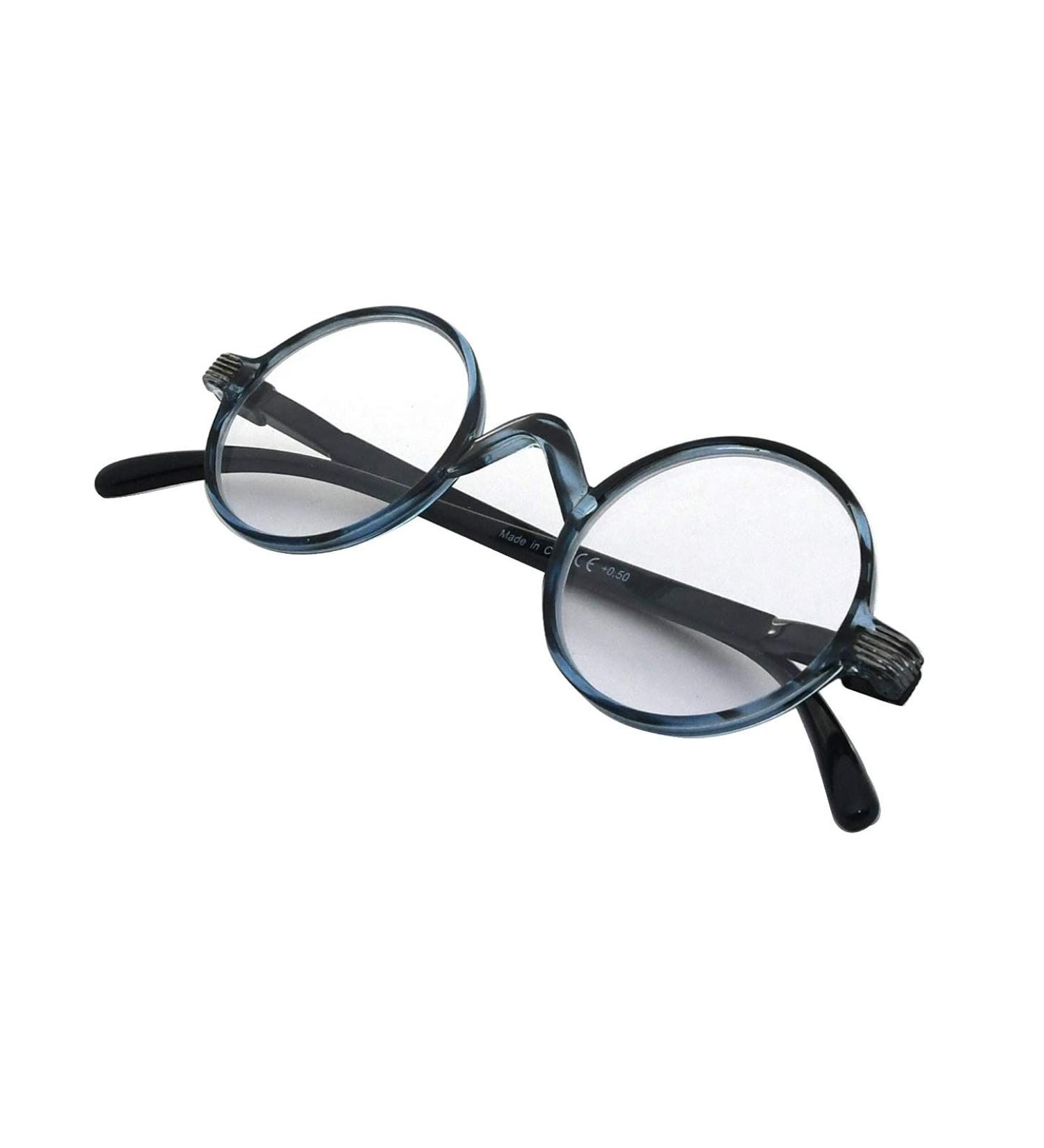 Reducblu Reading Glasses with Spring Hinge - Unisex Professor Style Round Readers 1.0 Diopters - Buy Online on GoSupps.com