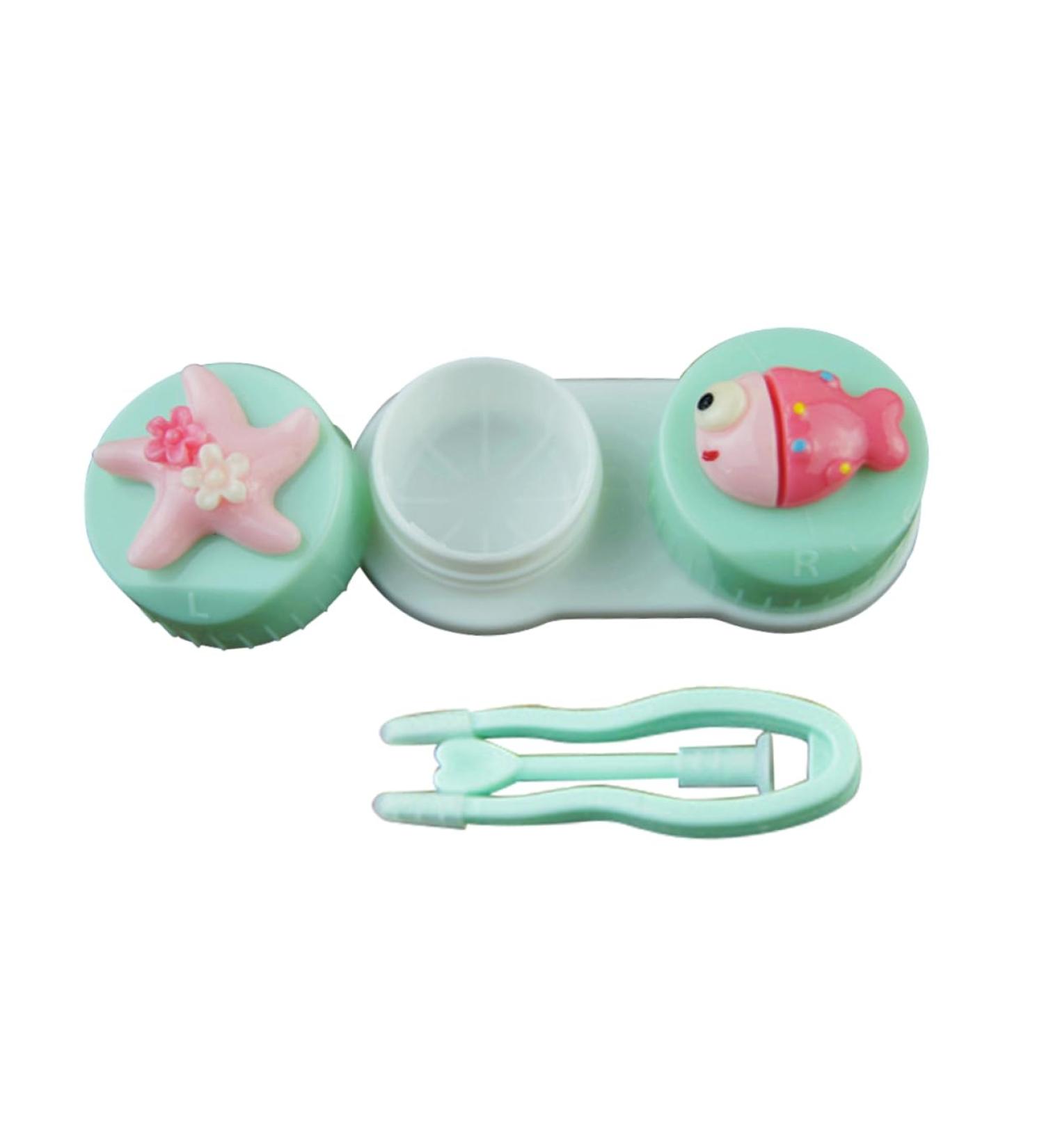 PartyKindom Cartoon Contact Lens Case - Portable Lens Box & Storage for Travel - Buy Online on GoSupps.com