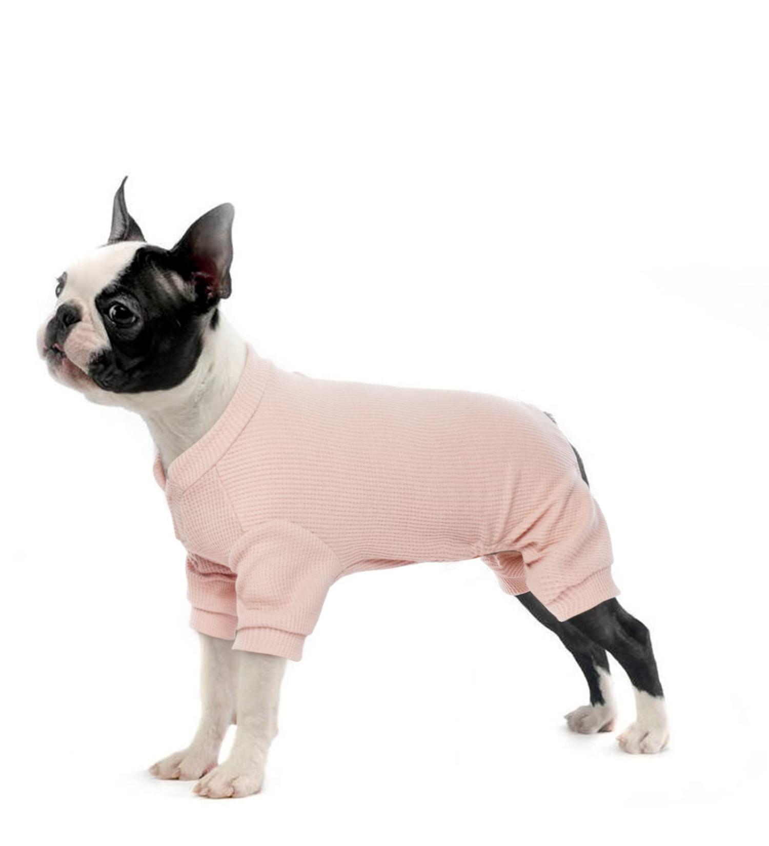 Shop Pink XS Dog Sweater with Legs - Cozy Jumpsuit & Pajamas for Small to Large Dogs | Soft & Warm Pet Jacket - Buy Online on GoSupps.com