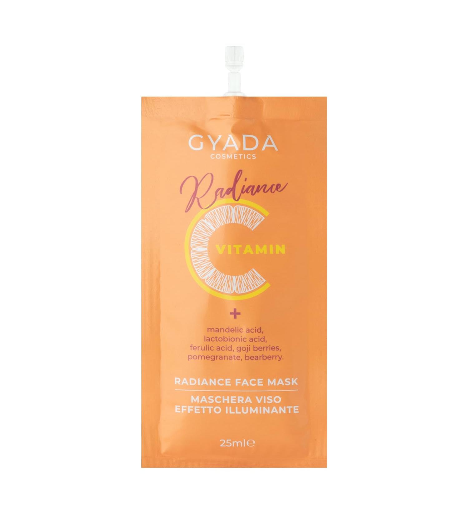  GYADA COSMETICS GYADA COSMETICS Radiance Face Mask Illuminating Moisturising Face Mask Smooth and Elastic Contrast Signs of Age and Expression Vitamin C Base 25 ml - Buy Online on GoSupps.com
