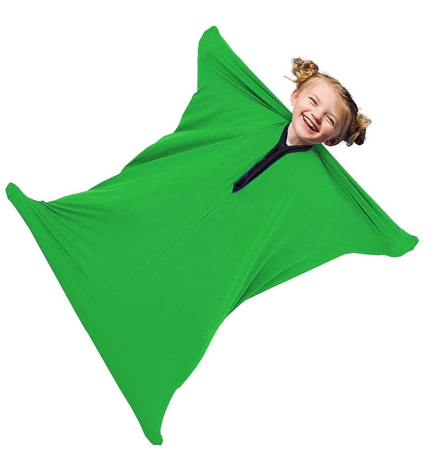 Premium Sensory Body Sock XL - Green | Ages 3-18 | Durable Seams | ASD & Autism | SPD | Stretchy Fabric - Buy Online on GoSupps.com