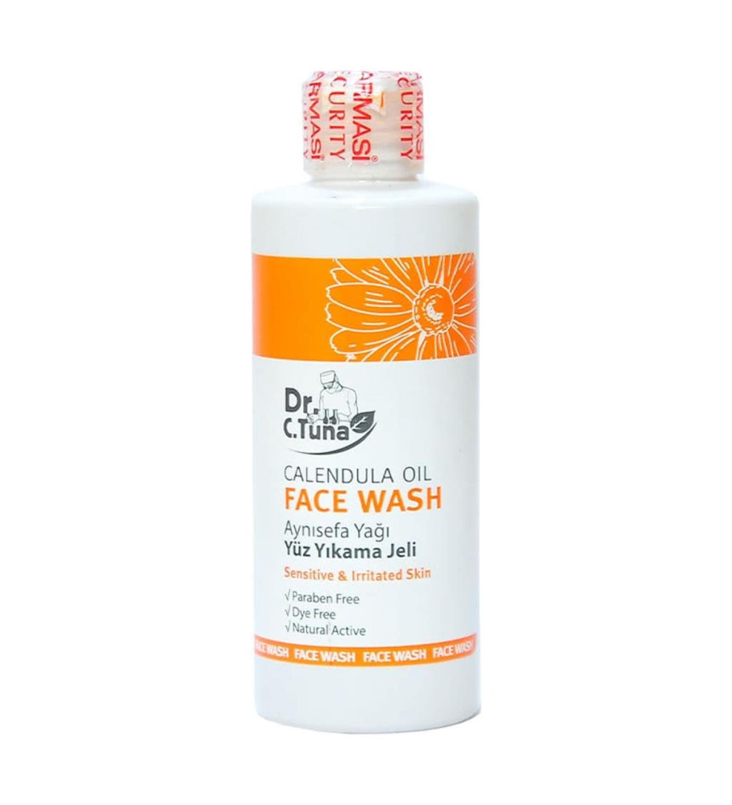 FARMASI DR. C. TUNA Calendula Oil Face Wash | Moisturizing & Soothing for Sensitive Skin | Vegan | 3.4 fl oz / 100 ML - Buy Online on GoSupps.com