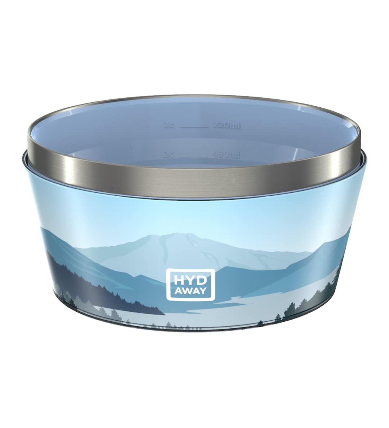 HYDAWAY Collapsible Insulated Bowl with Lid - Portable 1-Quart Dinnerware for Camping, Hiking, Travel - Packable & Resealable - Buy Online on GoSupps.com