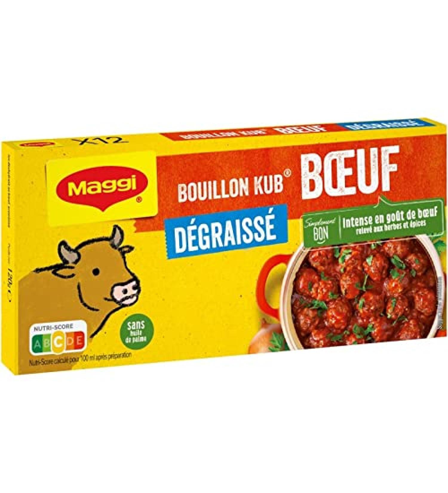 NESTLE MAGGI - Bouillon Kub Boeuf Degraisse 120G - le Lot De 4 - Buy Online on GoSupps.com
