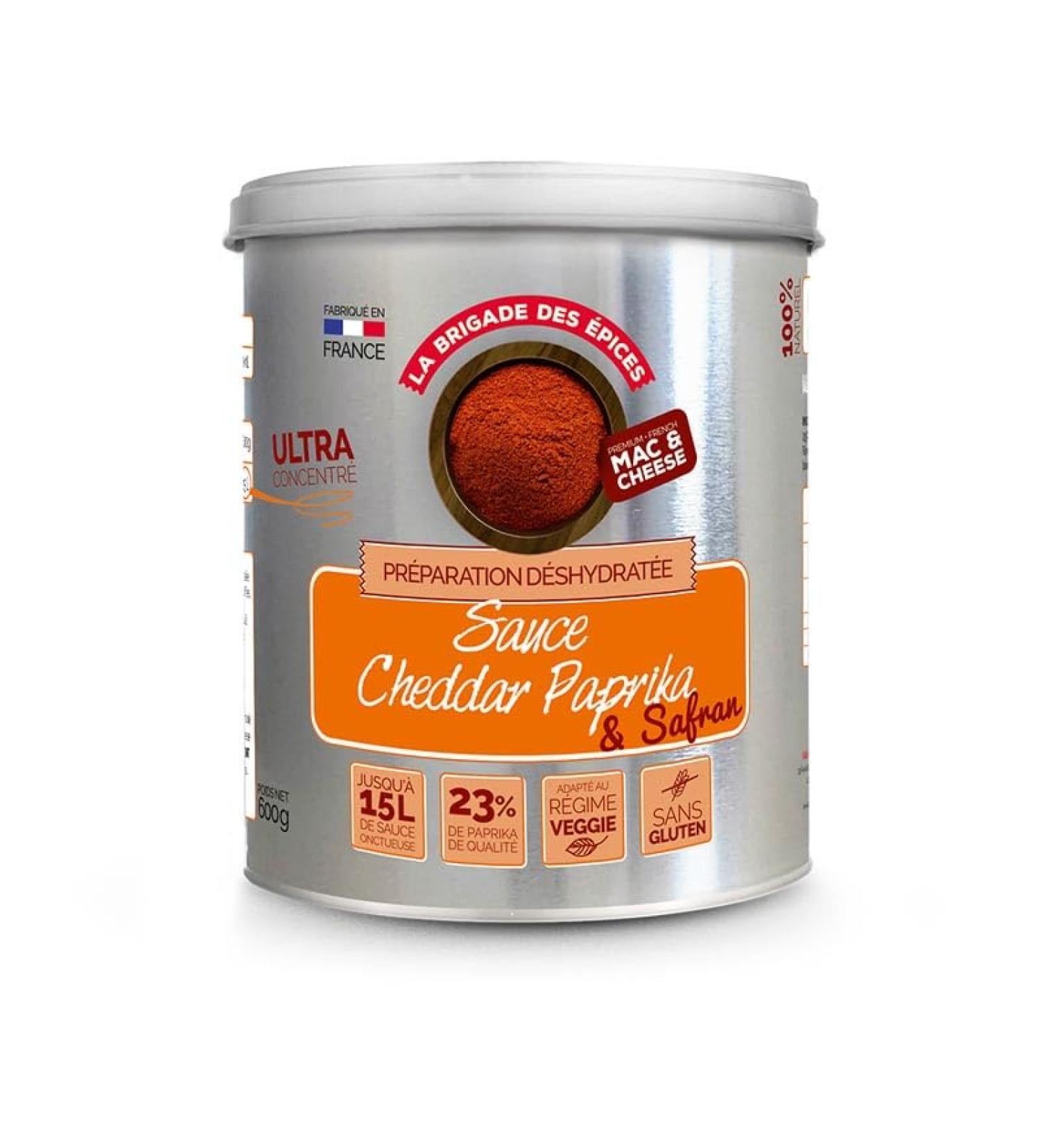 La Brigade des pices - Dehydrated Cheddar Paprika & Saffron Sauce - 600G -100% Natural Vegetarian & Made in France - Buy Online on GoSupps.com