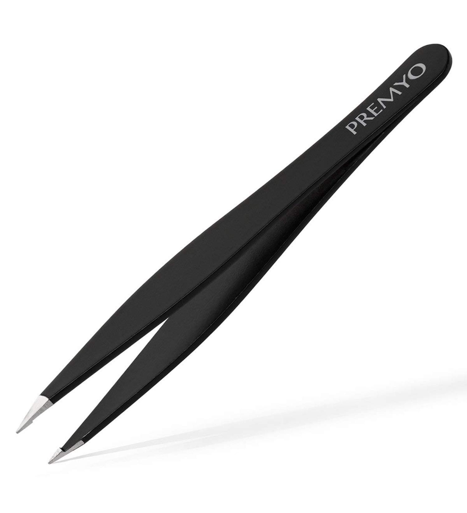 Buy Premyo Precision Eyebrow Tweezers for Ingrown Hair & Splinters - Professional Stainless Steel Rustproof with Case | International Shipping - Buy Online on GoSupps.com