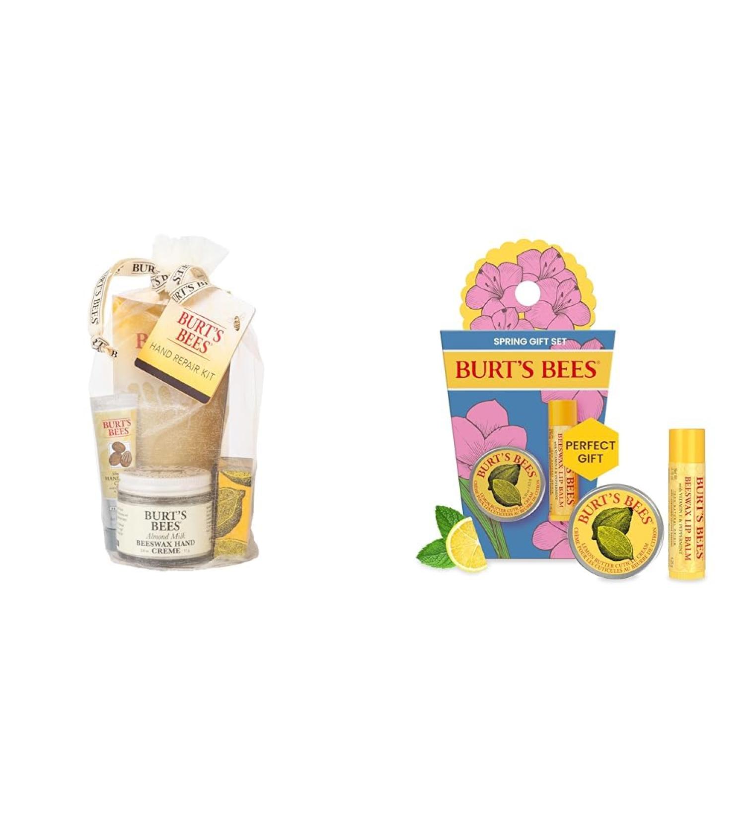 Burt's Bees Hand Repair Gift Set with 3 Creams plus Gloves and Spring Surprise Set with Lip Balm and Cuticle Cream 5 Count - Buy Online on GoSupps.com