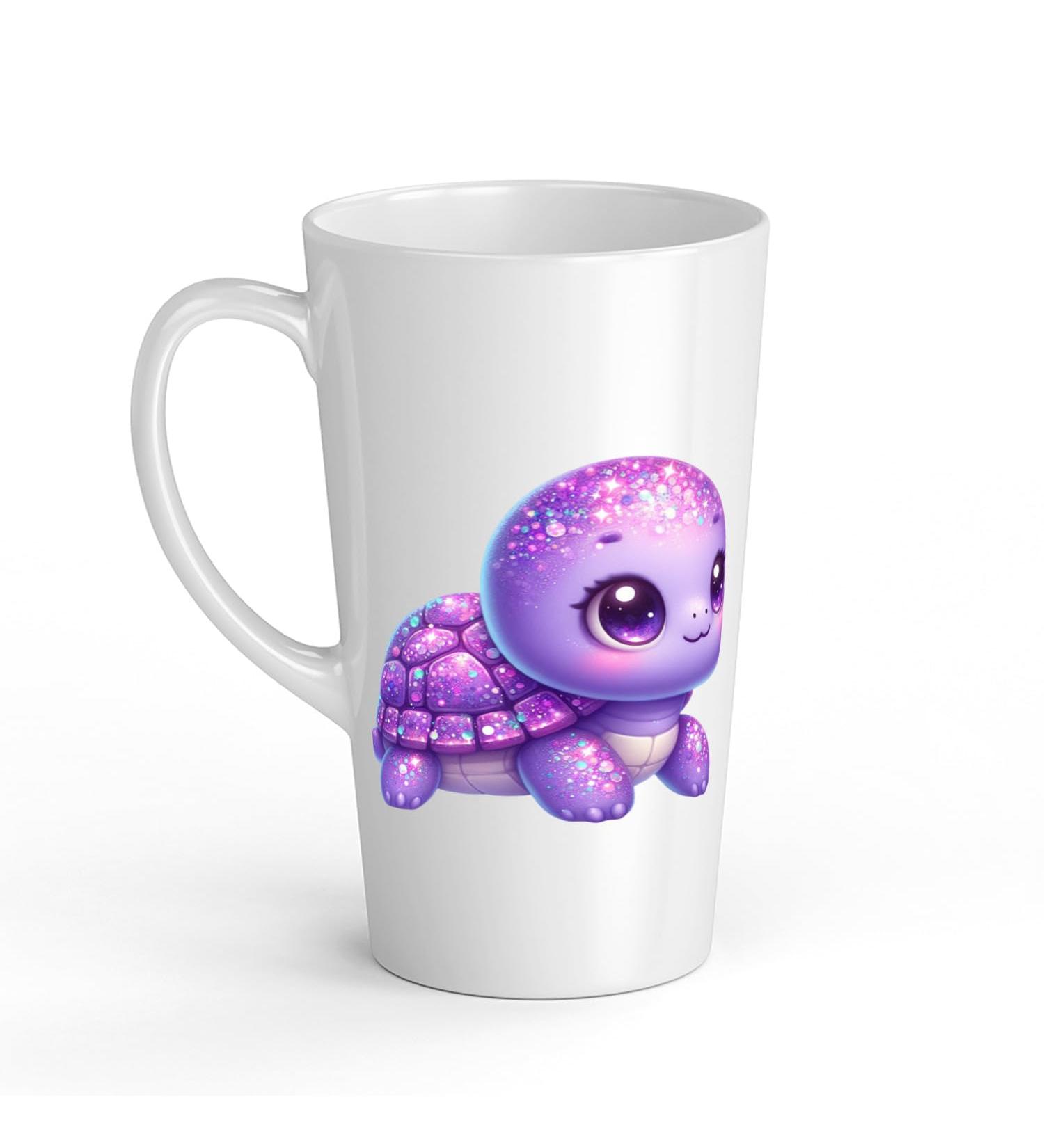 White Ceramic Baby Turtle Mug - Large 483 ml Perfect for Hot Chocolate or Milk Fun and Easy to Use