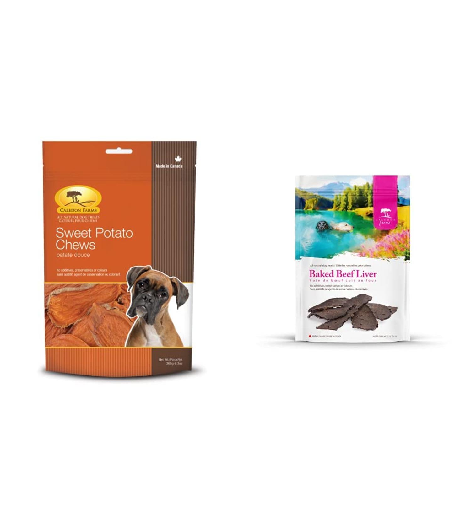 Caledon Farms Sweet Potato Chews Orange 1 Units & Baked Beef Liver - Buy Online on GoSupps.com
