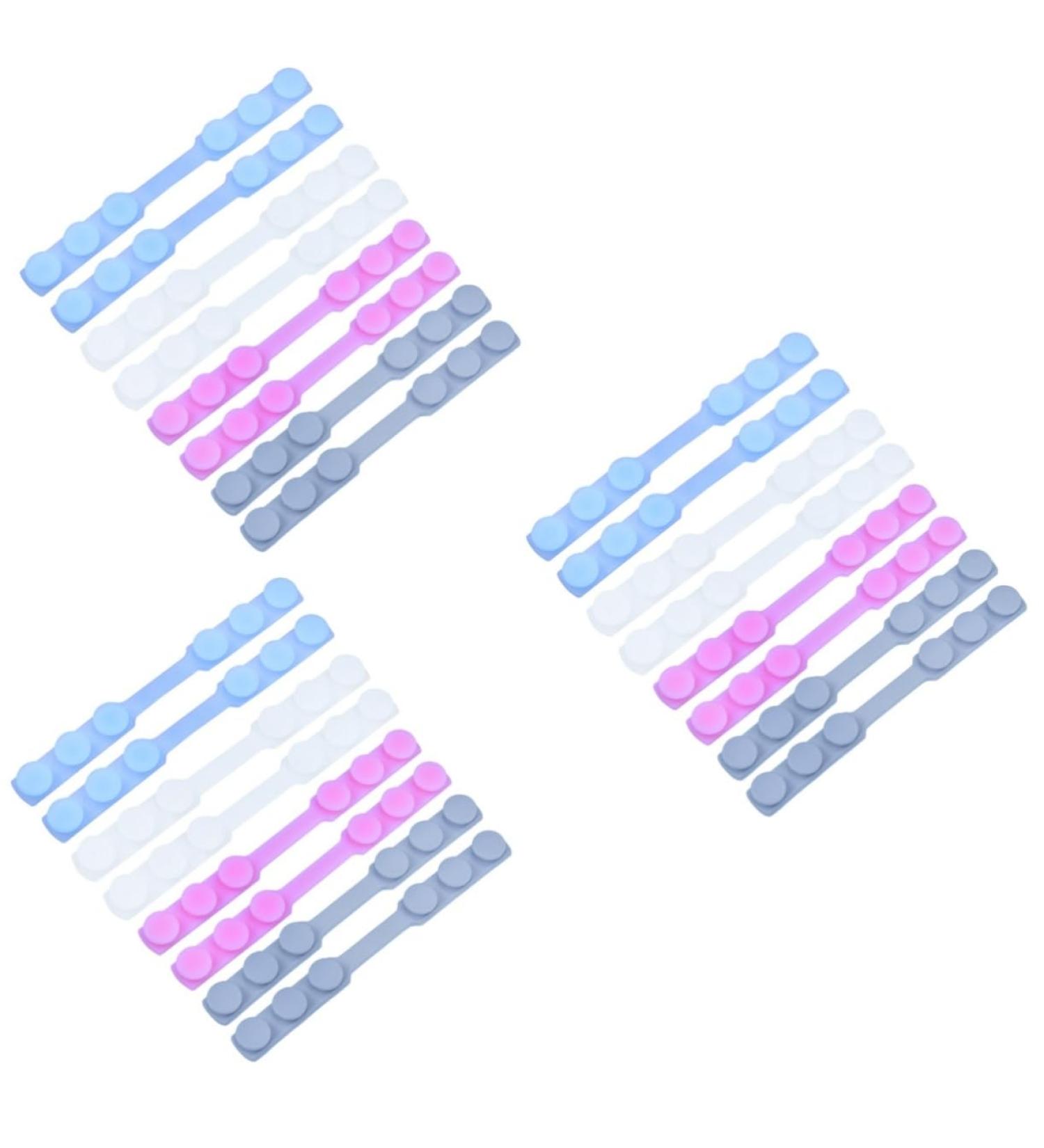 Beaupretty 24 PC Adjustable Masking Hook Buckles & Earring Straps for Earlick Headbands - Comfortable Ear Hooks for Pain Relief - Buy Online on GoSupps.com