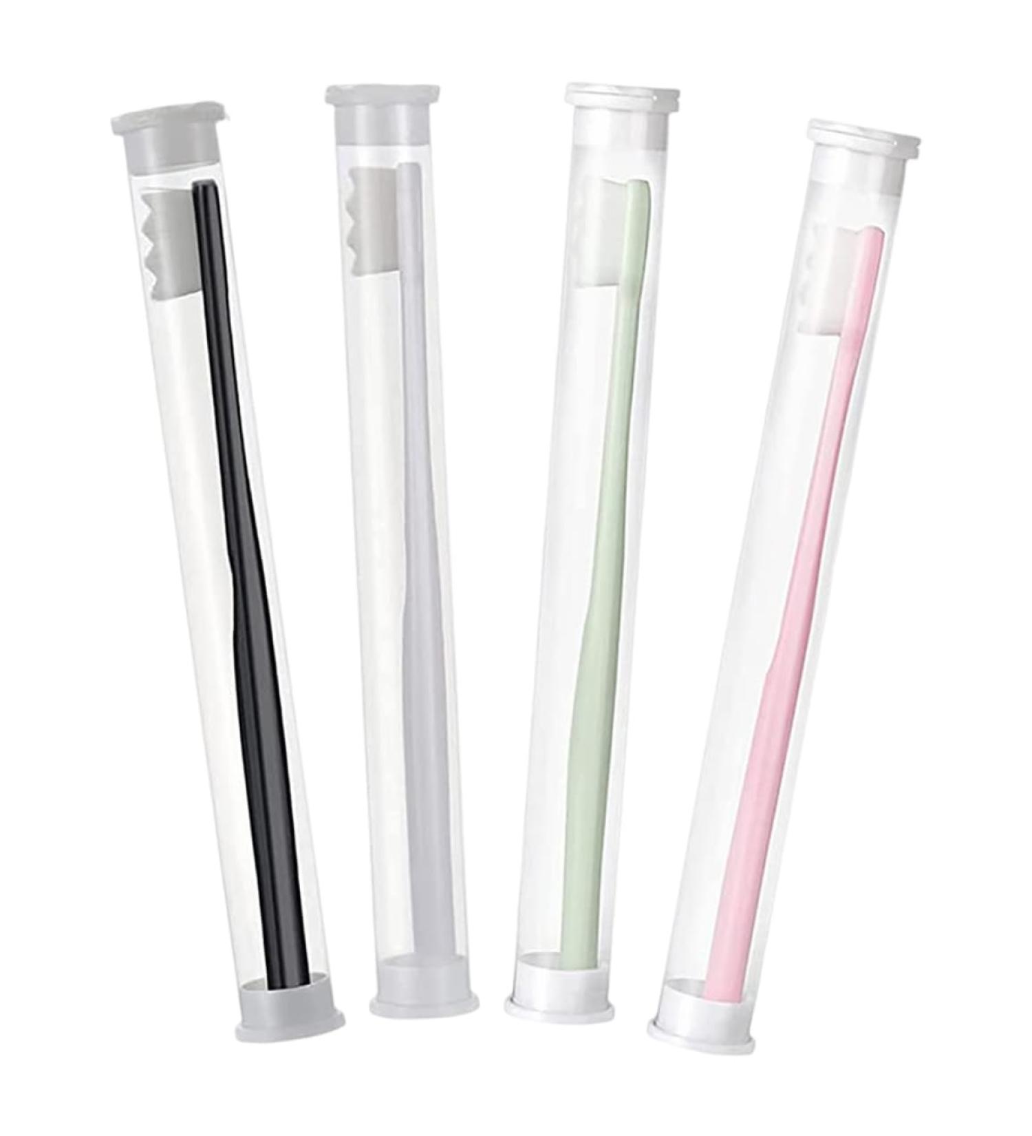 Buy Soft Toothbrush Set for Adults & Kids - 4-Piece Manual Toothbrush with 10 000 Soft Bristles for Gentle Cleaning | International Shipping Available - Buy Online on GoSupps.com