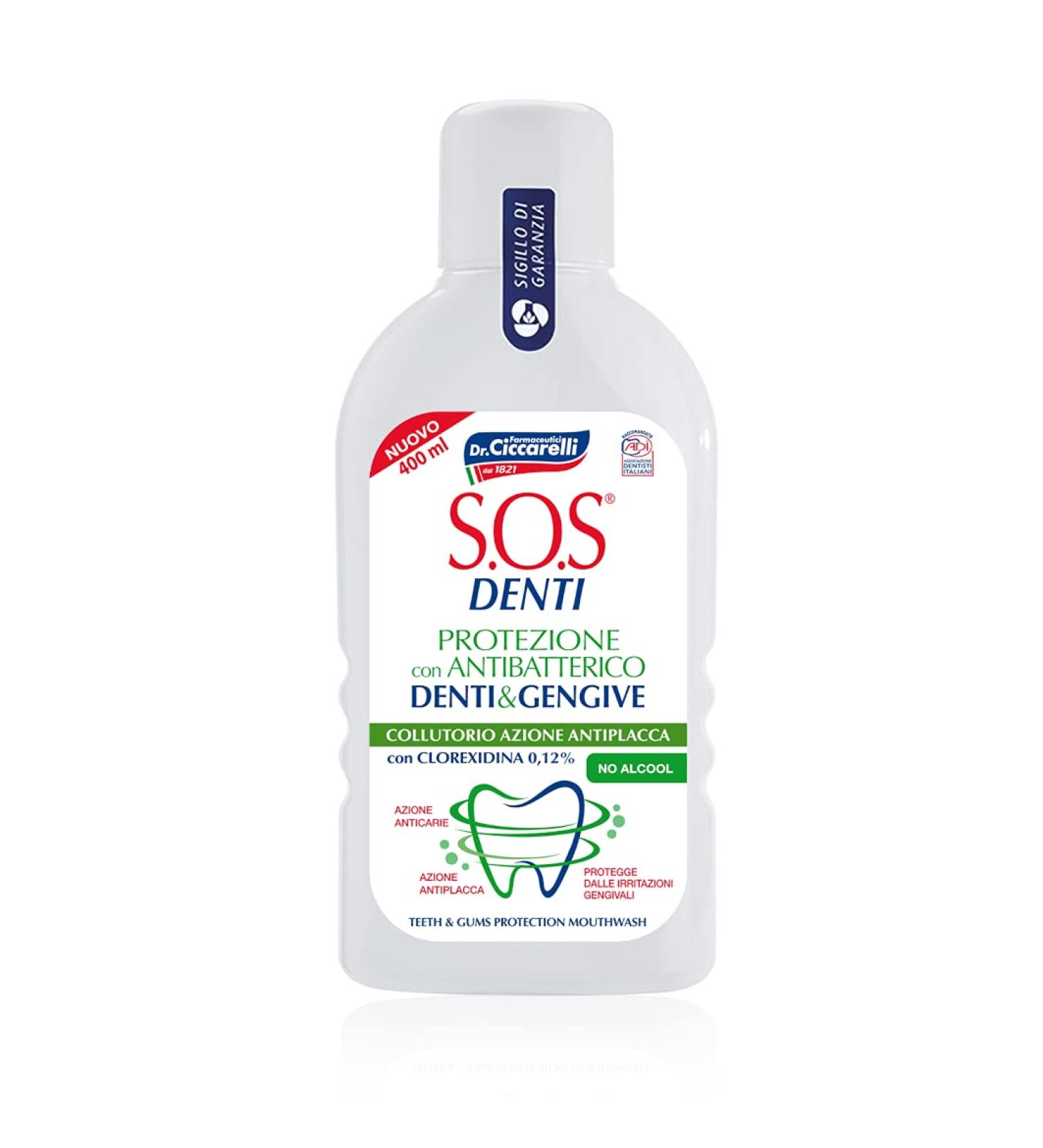 Ciccarelli S.O.S Denti Anti-plaque and antibacterial mouthwash with chlorhexidine - 400 ml - 400 ml