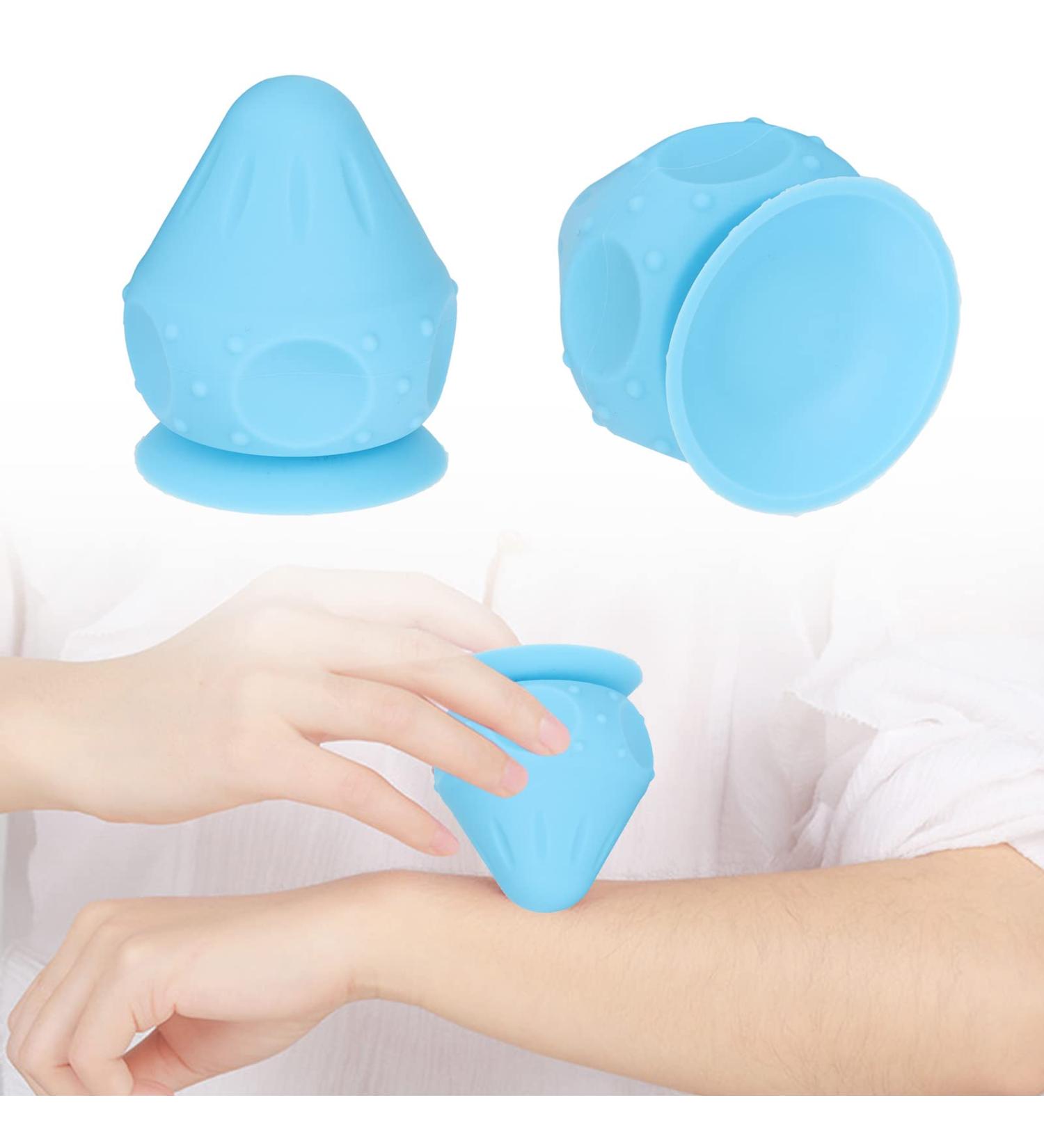 Blue Silicone Trigger Ball Massage Device for Myofascial Relief | Wall Massage Tool for Back Waist & Neck Pain - Buy Online on GoSupps.com