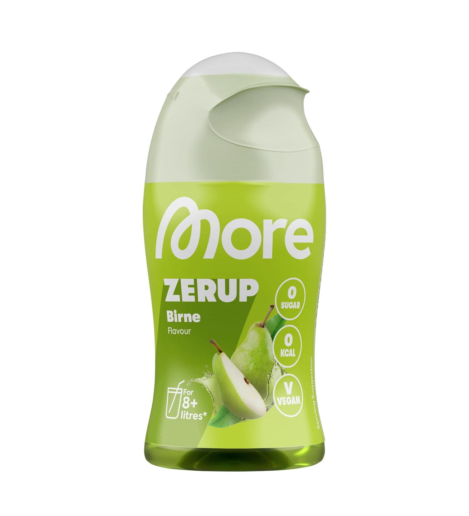 More Zerup Pear Syrup 65ml | Sugar-Free Zero Calories Vegan | Made in Germany | Mixes Up to 8L Drink - Buy Online on GoSupps.com