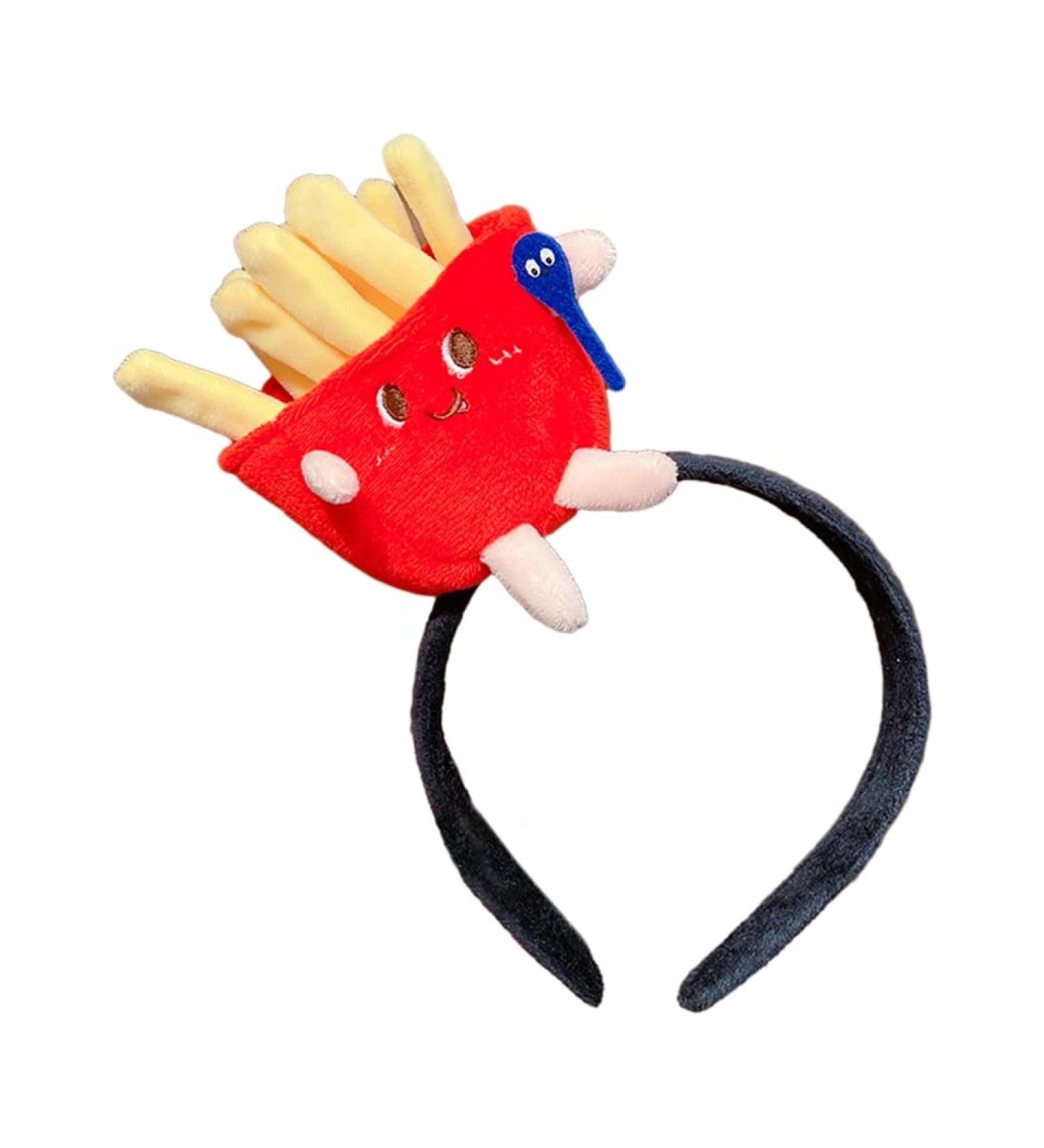 JSGHGDF Cute Stuffed Chicken Leg Shape Hair Hoop Women Spa Wash Face Makeup Headband for Photoshoots Halloween Hair Accessories French Fries Headban - Buy Online on GoSupps.com