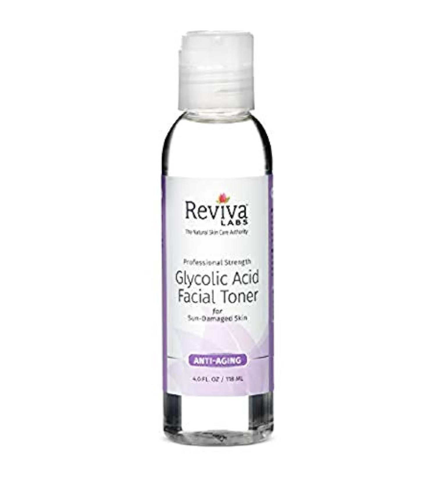 Reviva Labs Glycolic Acid Facial Toner - Exfoliating & Hydrating Toner for Glowing Skin | International Shipping - Buy Online on GoSupps.com