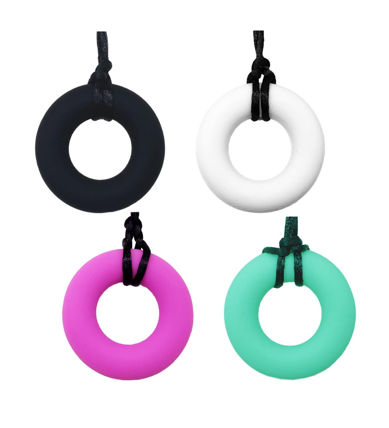 4-Pack Silicone Cobblers for Adults & Babies | Donut-Shaped Sensory Oral Engine Assistant for Autism & ADHD | Gentle Teething Therapy - Buy Online on GoSupps.com