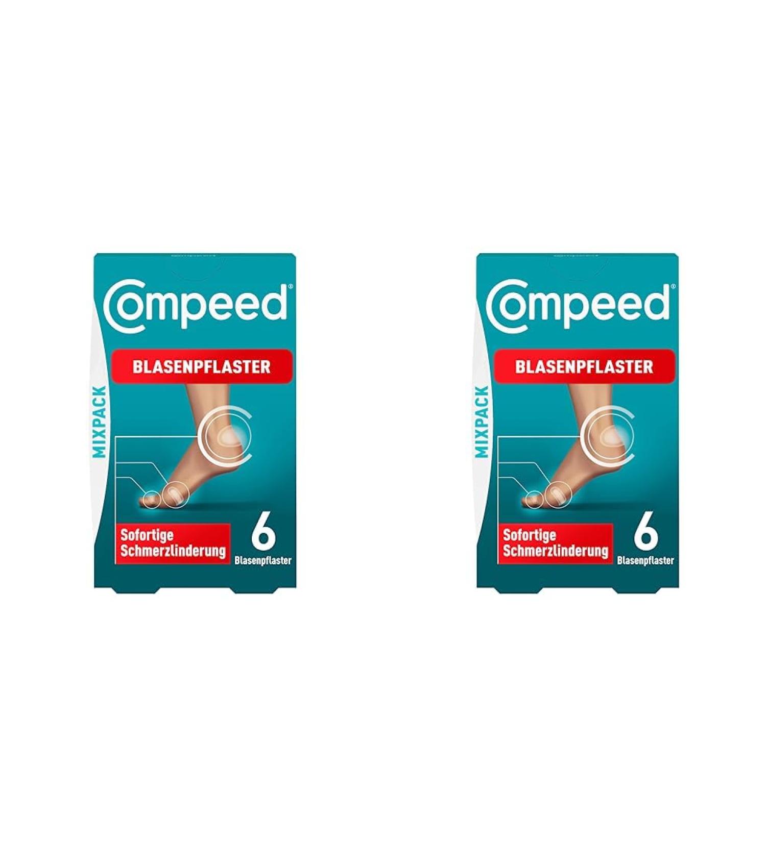 Compeed Blister Patches Mixpack - Hydrocolloid Treatment for Heels & Toes | 6 Pieces (1 2 Packs) - Soothing Relief from Blisters - Buy Online on GoSupps.com