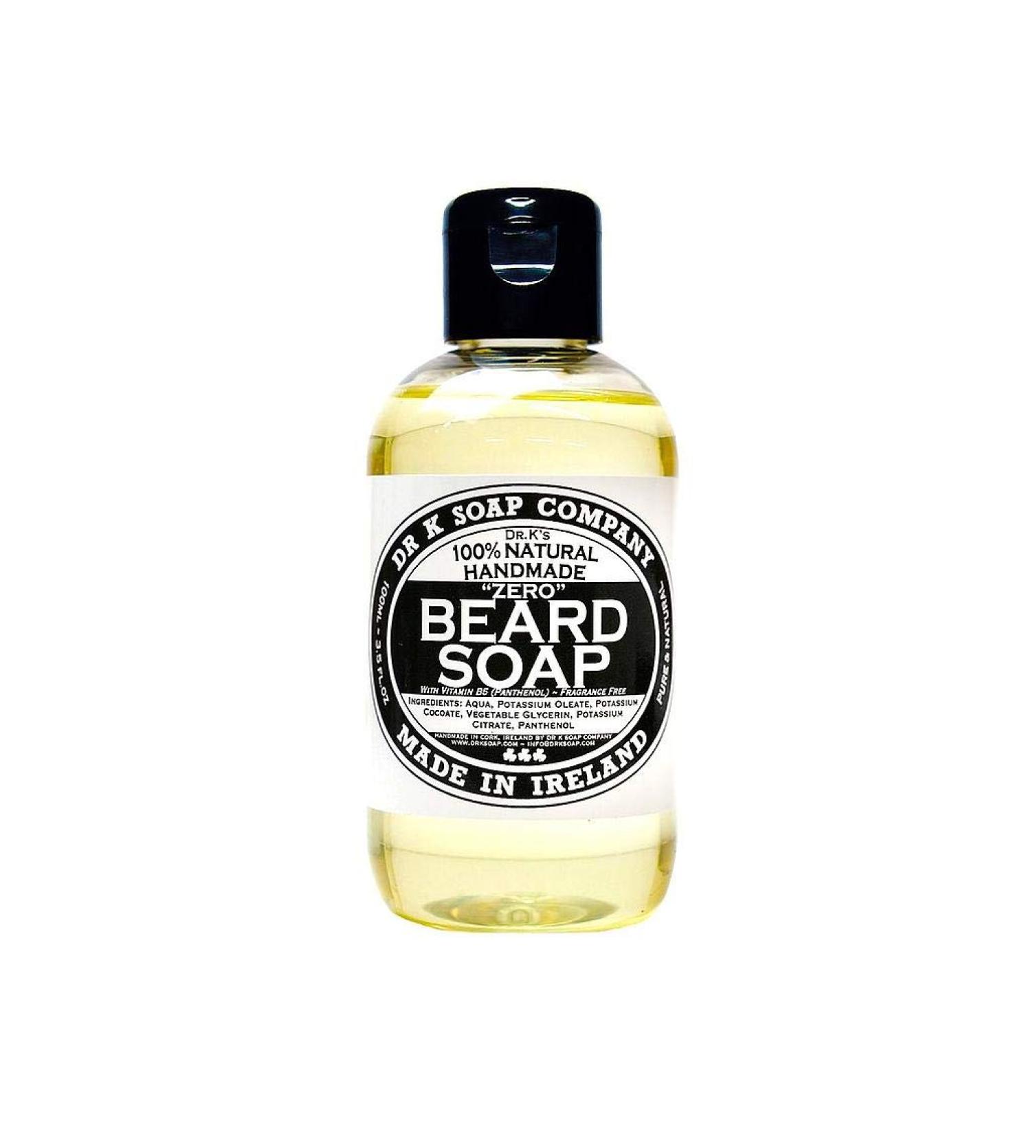 Dr K Soap Company Beard Soap - Zero - fragrance-free - 100 ml beard soap for beard care - 100% natural ingredients