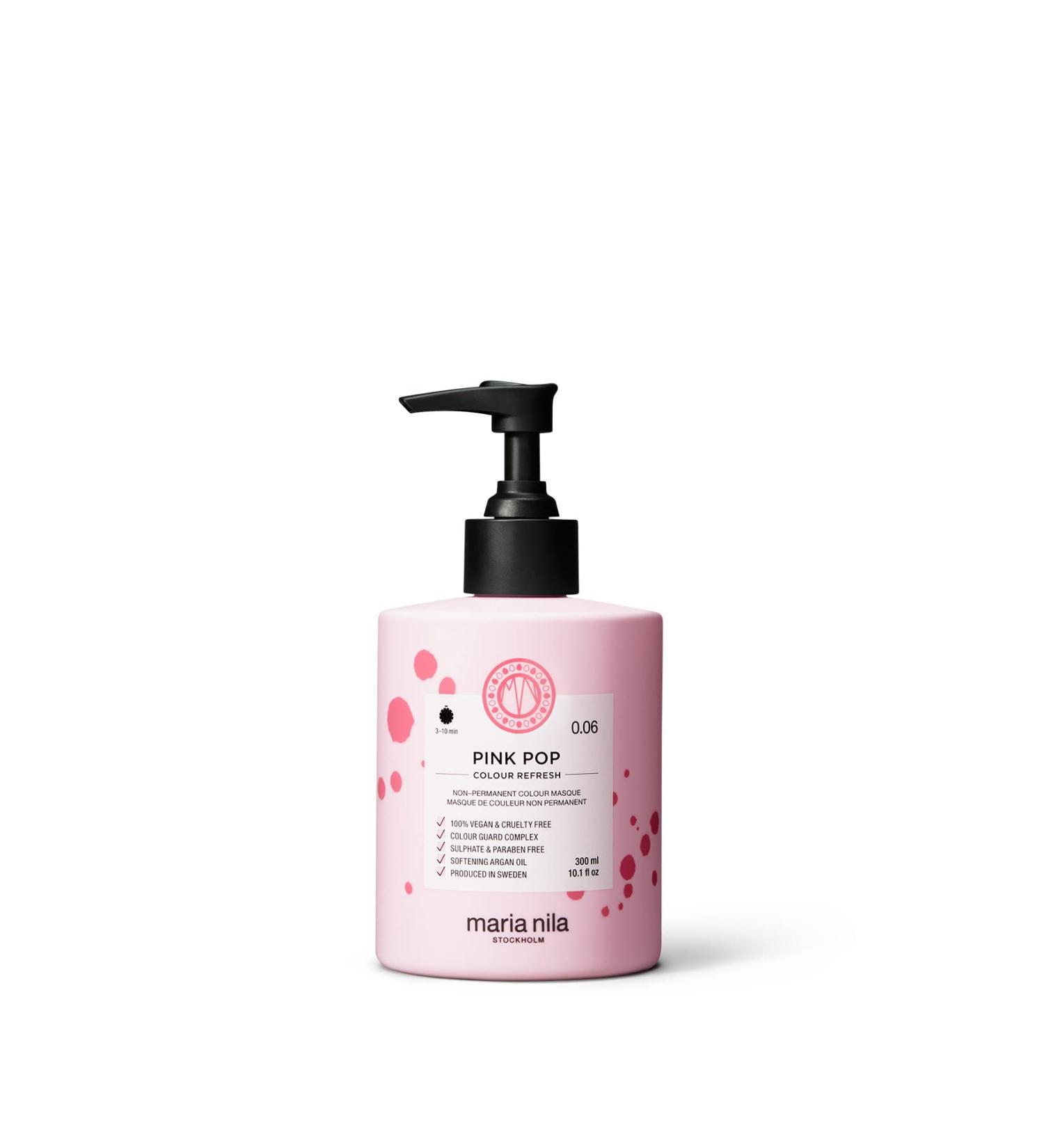 Maria Nila Colour Refresh Pink Pop 300ml - Vegan Pink Hair Mask - Buy Online on GoSupps.com