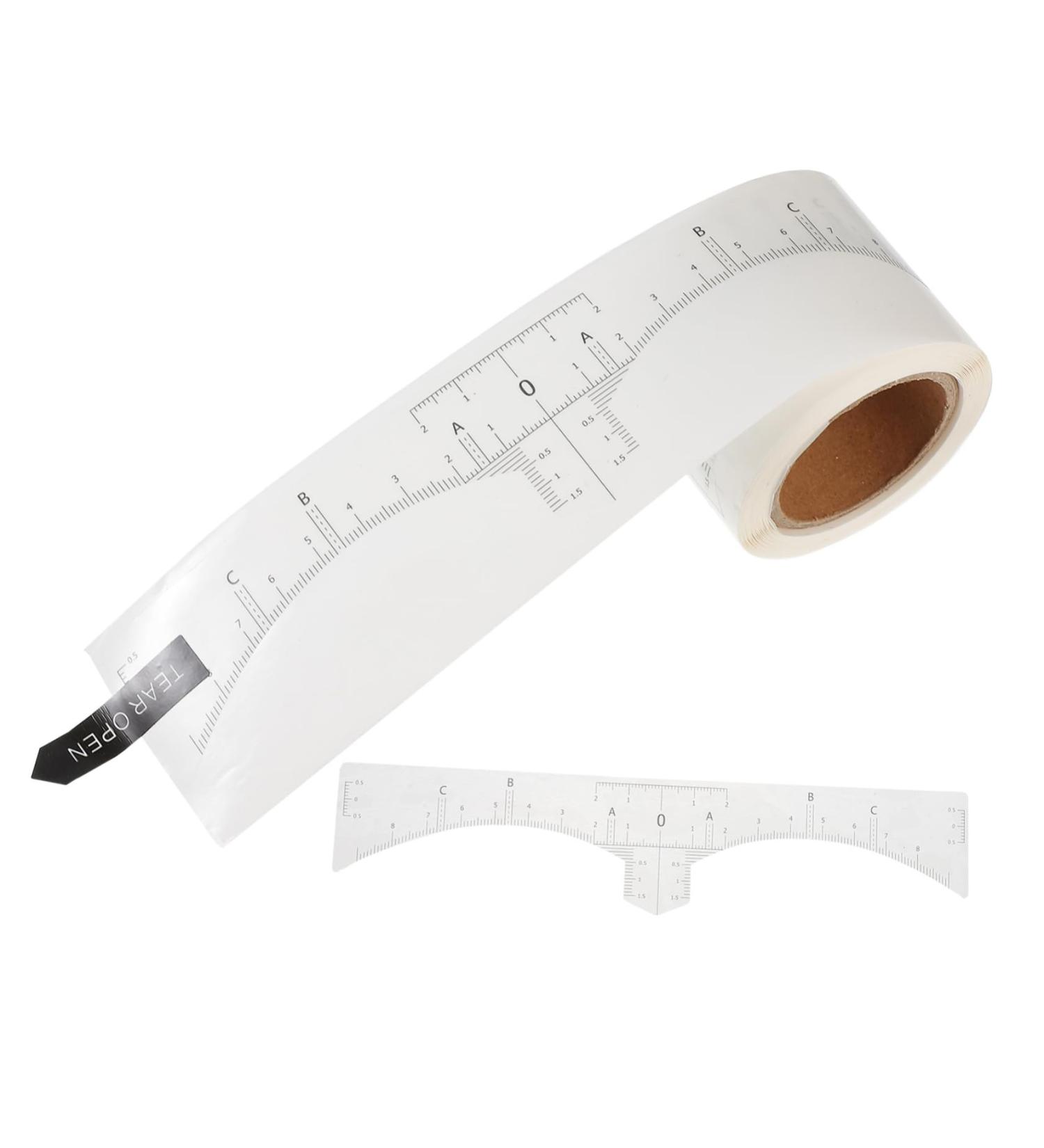 WOONEKY 2 Rolls Adhesive Brow Ruler Stickers Eyebrow Measuring Sticker Makeup Supplies White - Buy Online on GoSupps.com
