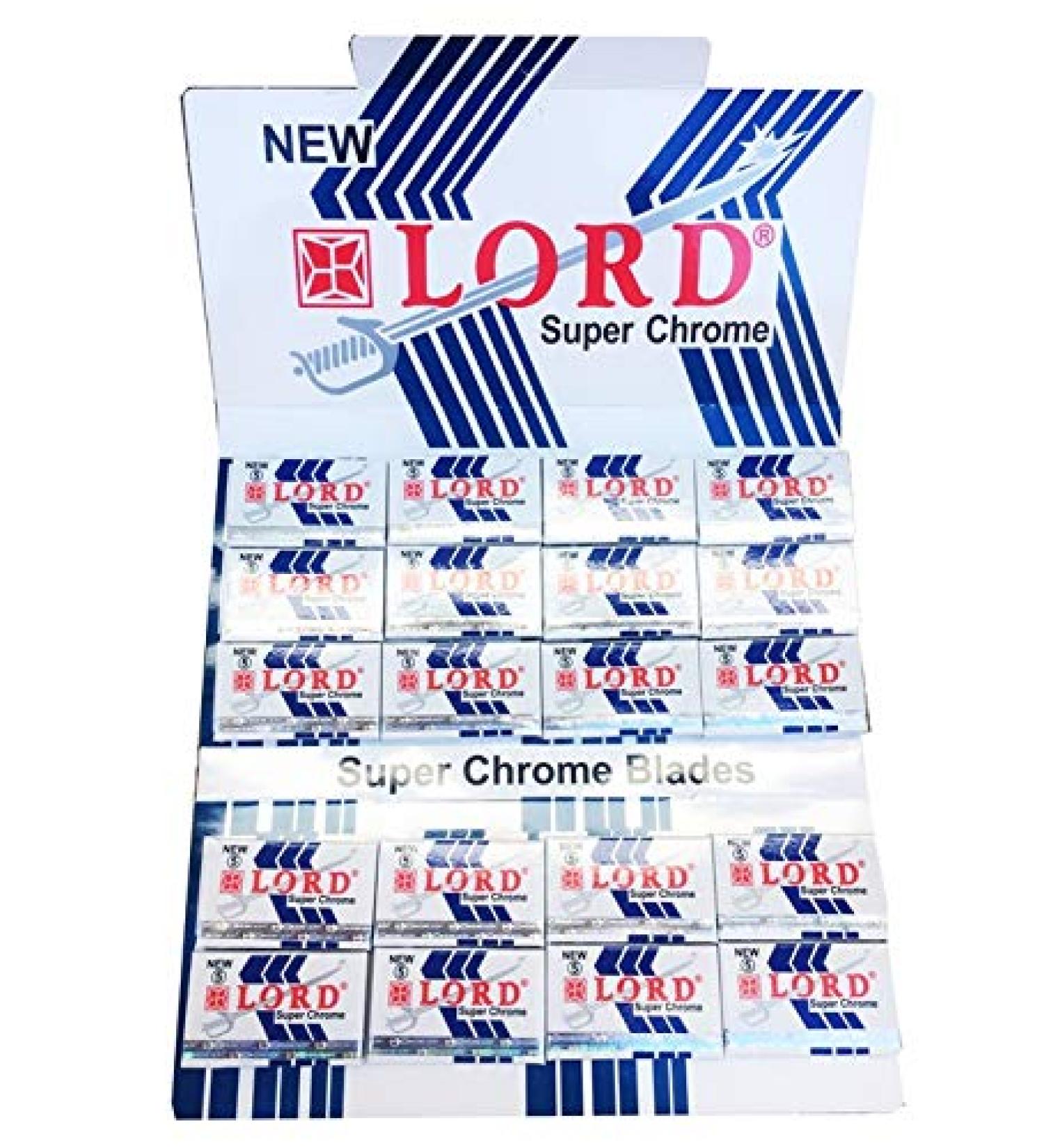 100 Lord Super Chrome razor blades
