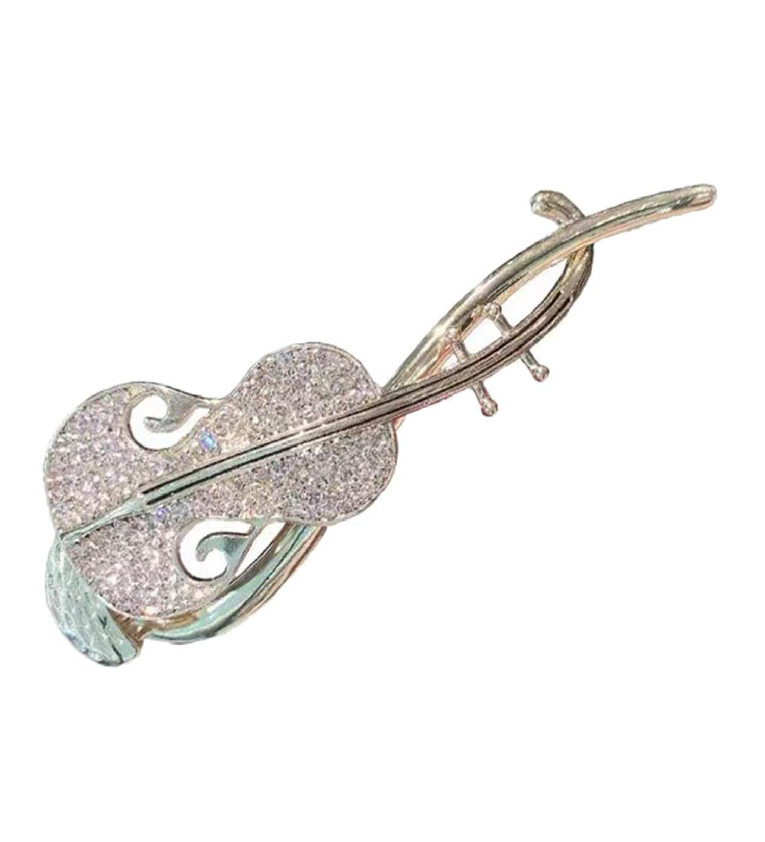 Beaupretty Rhinestones Hair Clip Chinese Pipa Shaped Hairpin Barrette Hair Clamp Bling Hair Headdress Sweater Shawl Clips for Women Girls Hanfu Hair Accessories - Buy Online on GoSupps.com