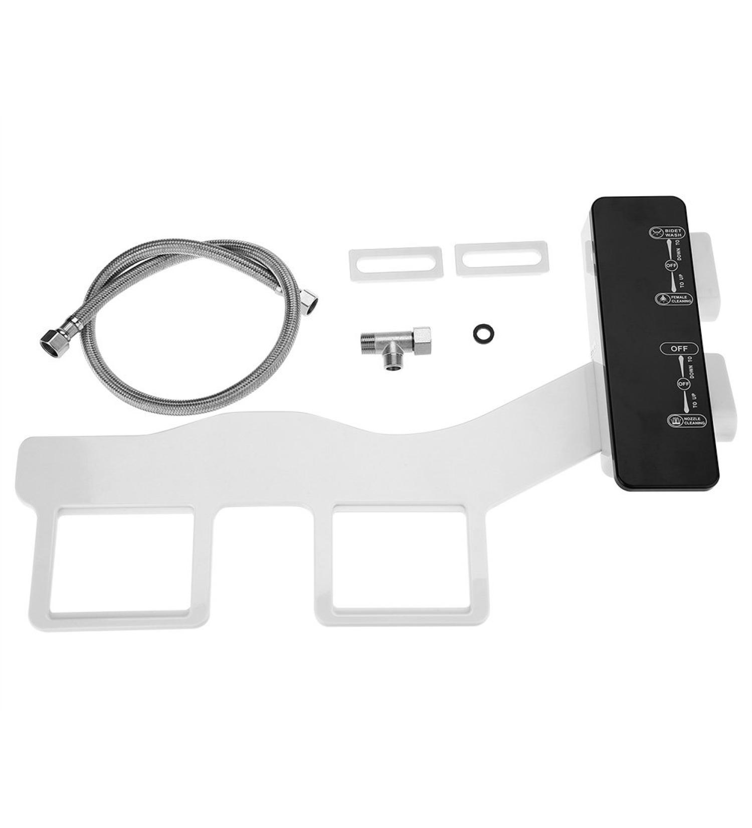 Premium Toilet Bidet 1 Piece | Adjustable Bathroom WC Bidet Sprayer & T-Connector G3/8 for Hygienic Cleaning - International Shipping Available - Buy Online on GoSupps.com