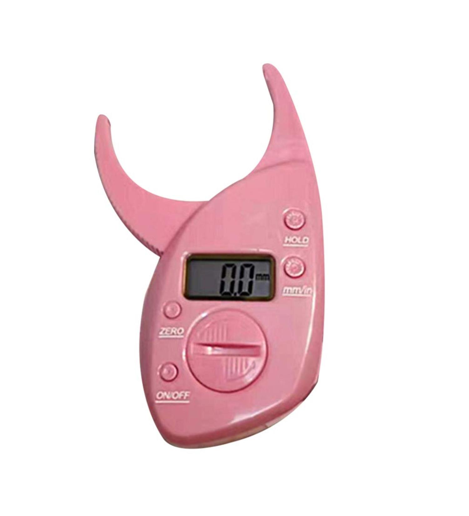 Nuobesty Digital LCD Body Fat Caliper - Accurate Body Fat Measurement Device for Men & Women - Fat Percentage Analyzer in Pink - Buy Online on GoSupps.com