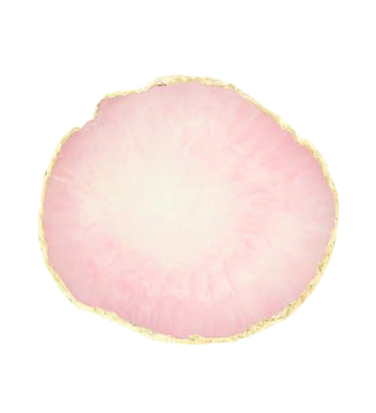 dragonaur-home decor 1 Pc Creative Golden Edge Resin Nail Art Palette Gel Nail Polish Drawing Color Palette DIY Nail Mixing Palette Manicure Display Holder Pink - Buy Online on GoSupps.com