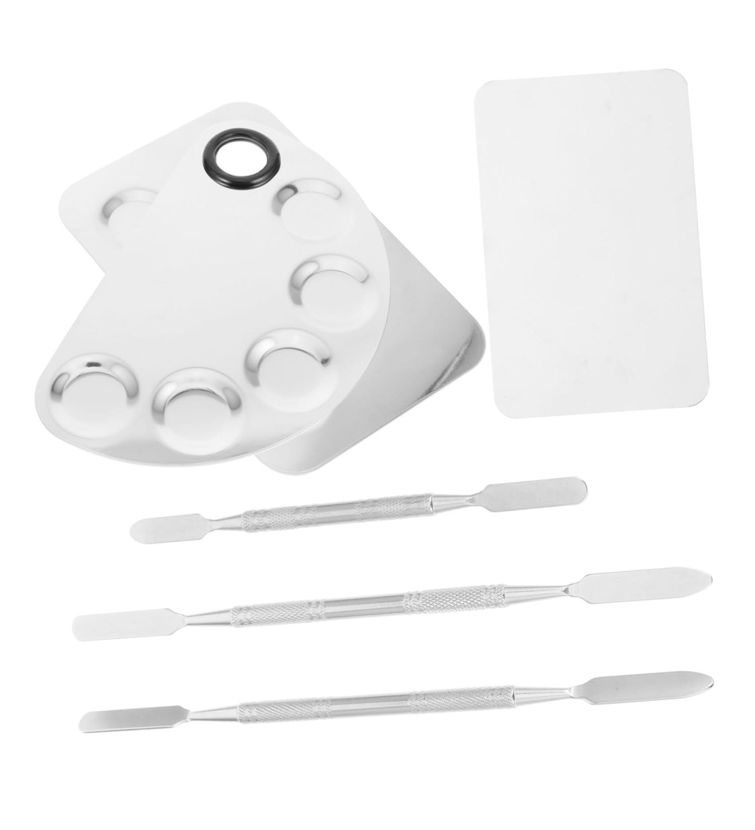 ABOOFAN 3ensembles Palette de M lange Acier Inoxydable Argent e avec Spatule pour Cosm tiques Palettes de Maquillage Pratiques et Fonctionnelles - Buy Online on GoSupps.com