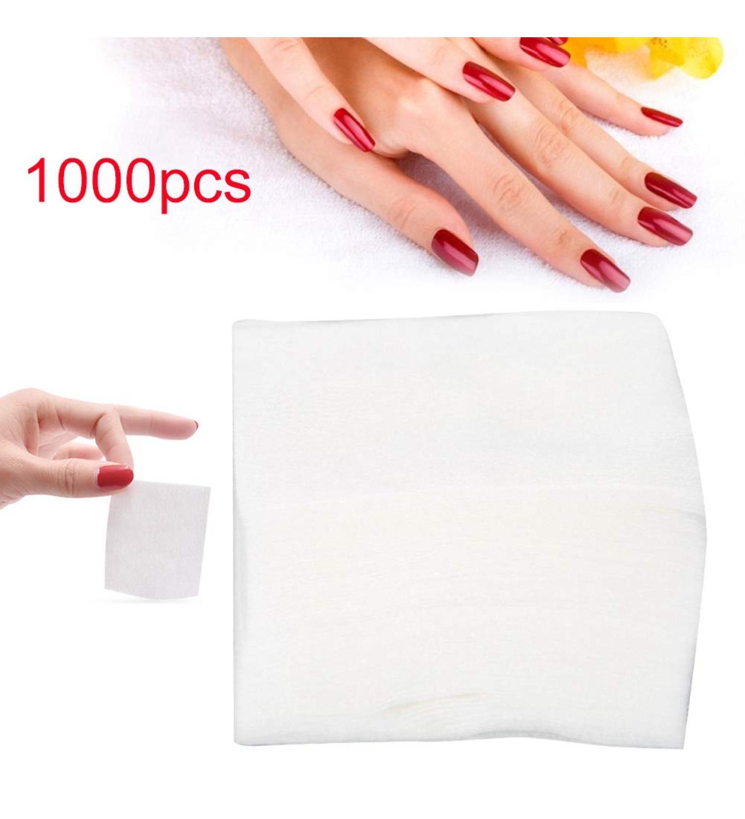 1000PCS Disposable Cotton Remover Pads - Soft Makeup Facial Cleaning Cloths for Gentle Eye and Nail Removal - Buy Online on GoSupps.com