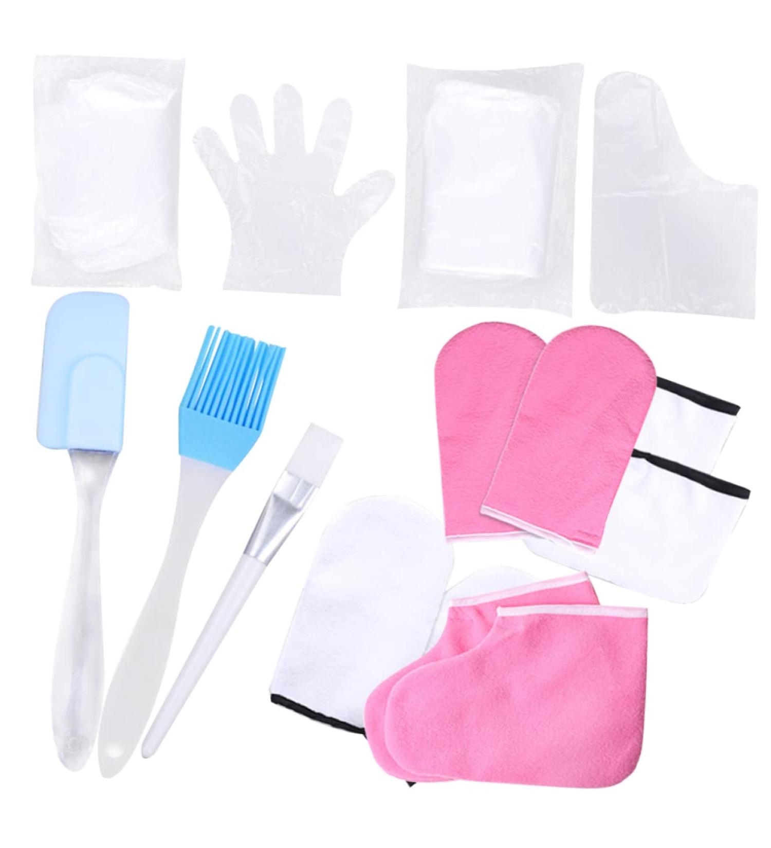 minkissy 1 Set Hand and Foot Care Set Paraffin Wax Gloves Pedicure Foot Spa Paraffin Wax Bath Kit Foot Care Supplies Warm Gloves Spa Kit Skin Treatment Gloves Boots Pp Product Heating Work 17.5x6cm Pink - Buy Online on GoSupps.com