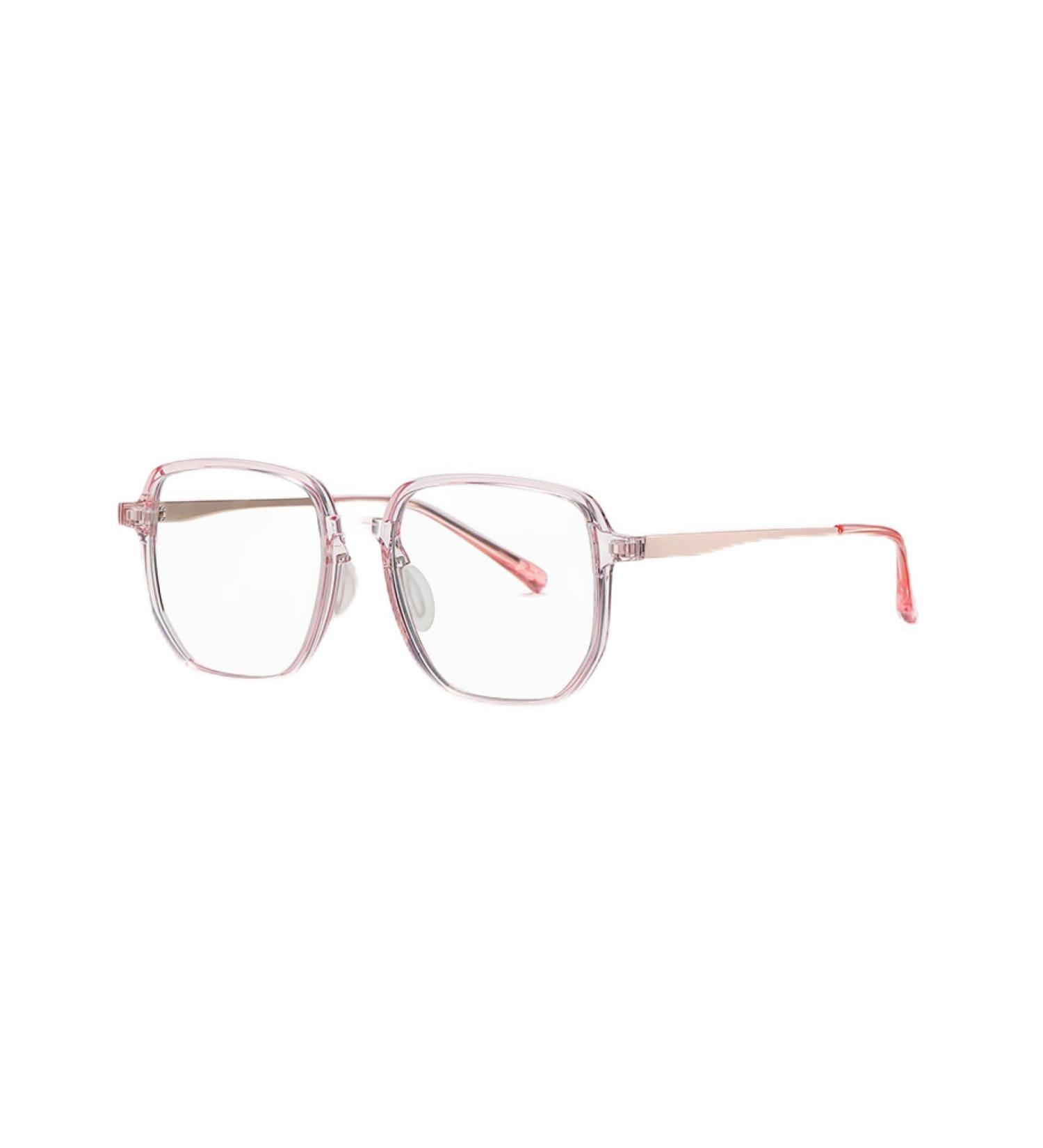 Buy SERONI Metal Temple TR90 Blue Light Blocking Glasses for Women & Men - Stylish Anti-UV Polygon Frames - Pink 52mm Reading Glasses International Shipping - Buy Online on GoSupps.com