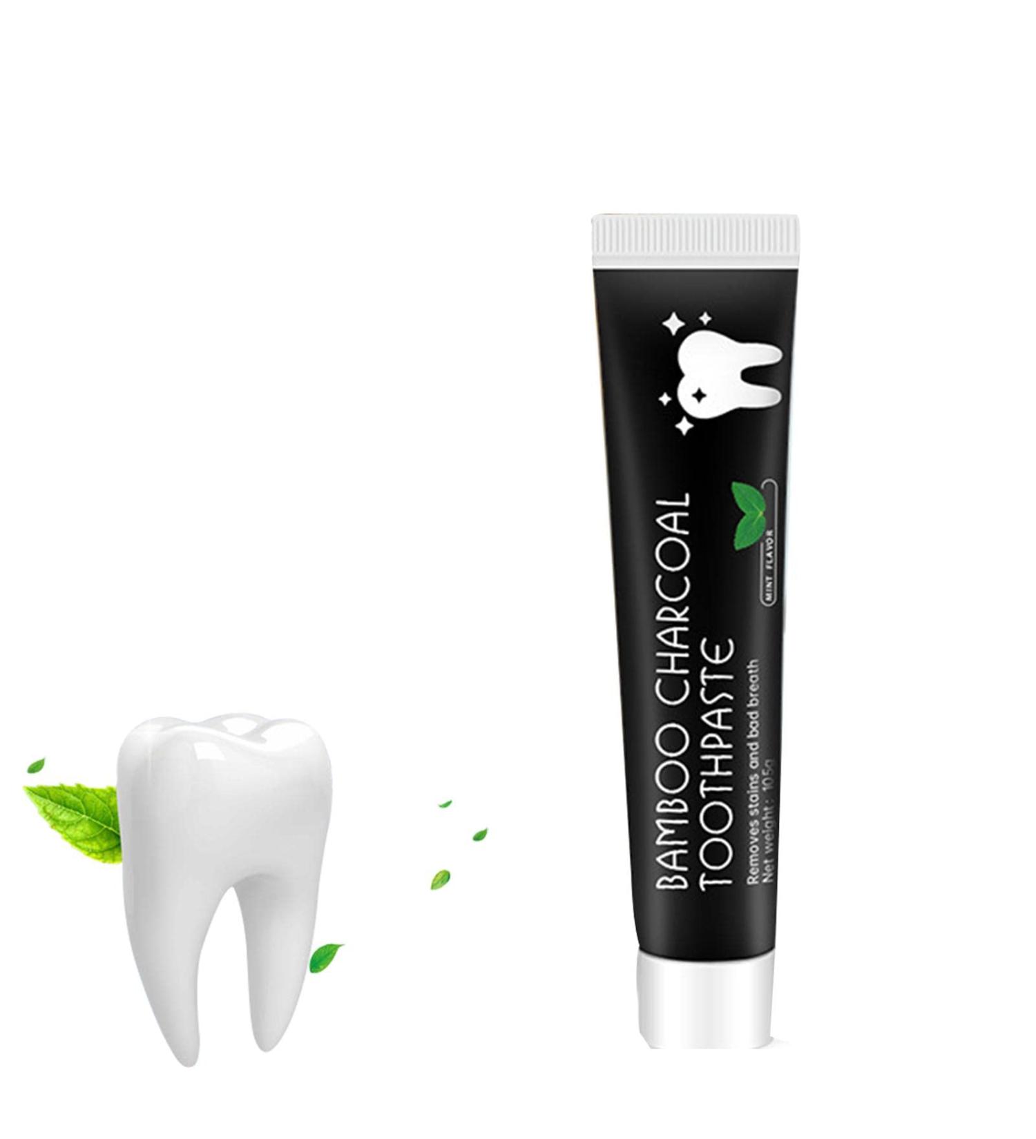 Fowybe Activated Carbon Toothpaste - Natural Bamboo Whitening Mint Flavor Stain Removal - Buy Online on GoSupps.com