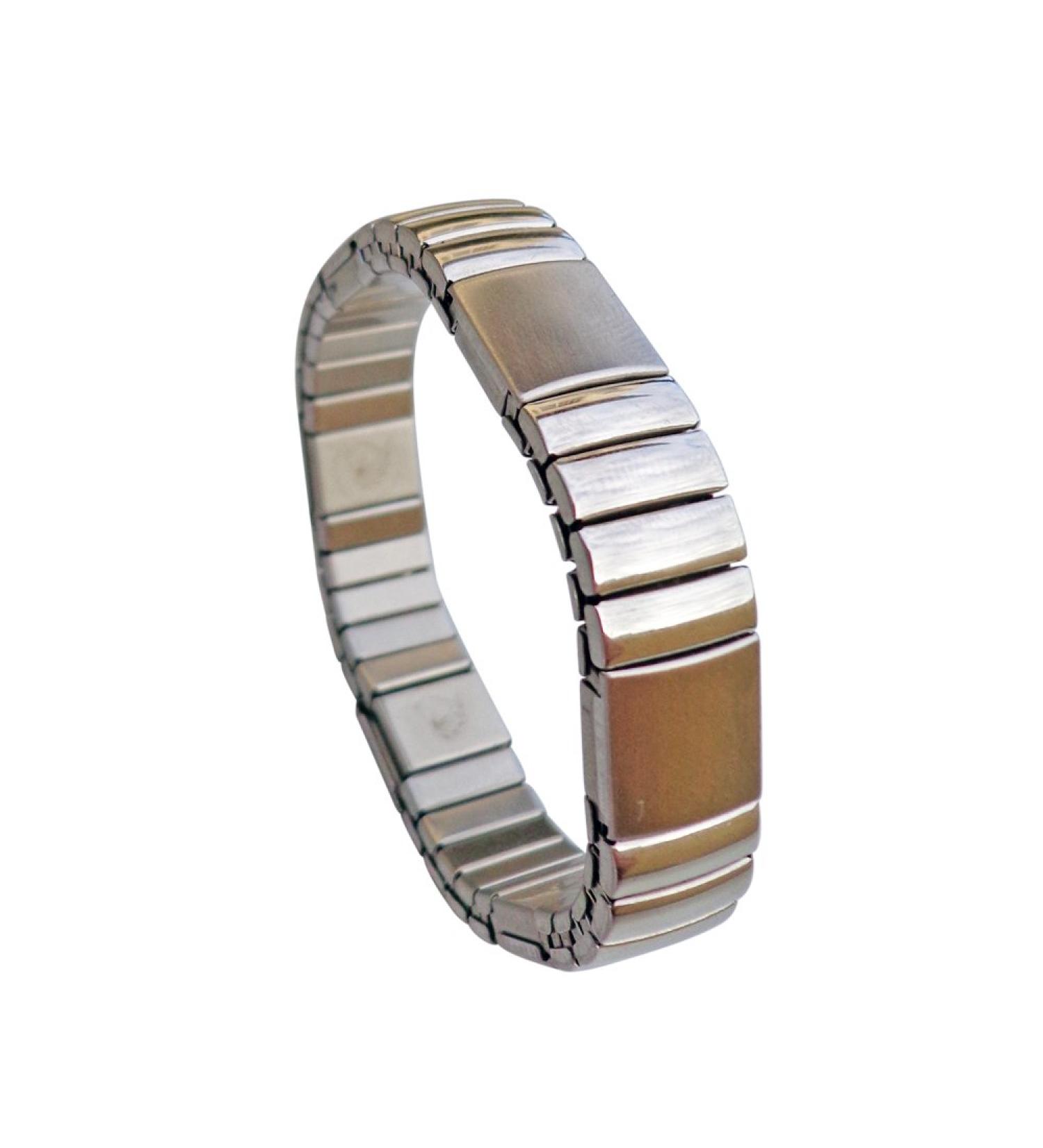 Power energy magnetic bracelet flexible 11 mm - Energetix 4You 093 - plain / silver size S to XL