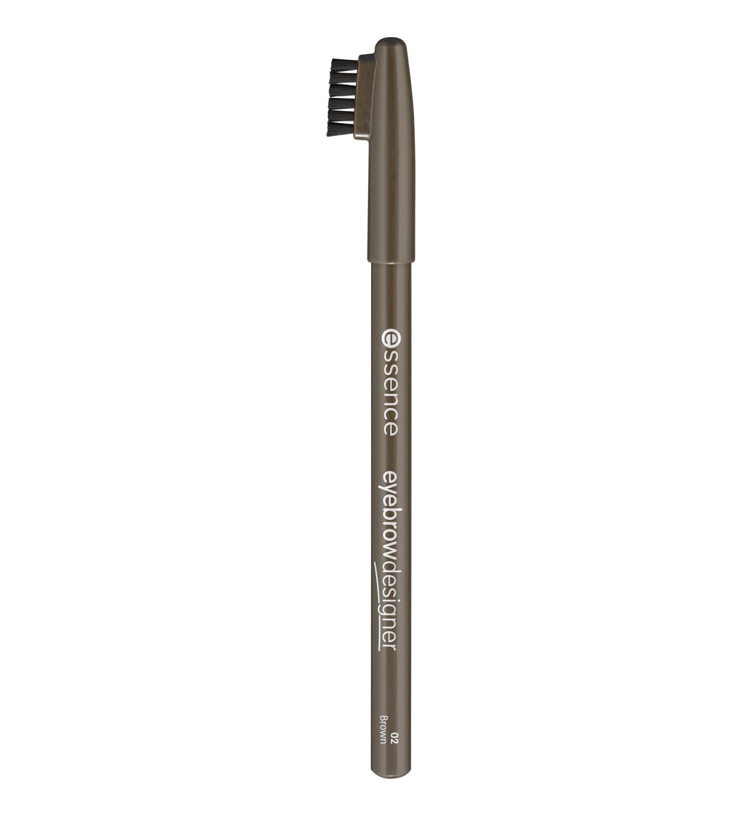 Essence Eyebrow Designer Pencil No. 02 Brown - Vegan Microplastics Free Defined Eyebrows (1g) - Buy Online on GoSupps.com