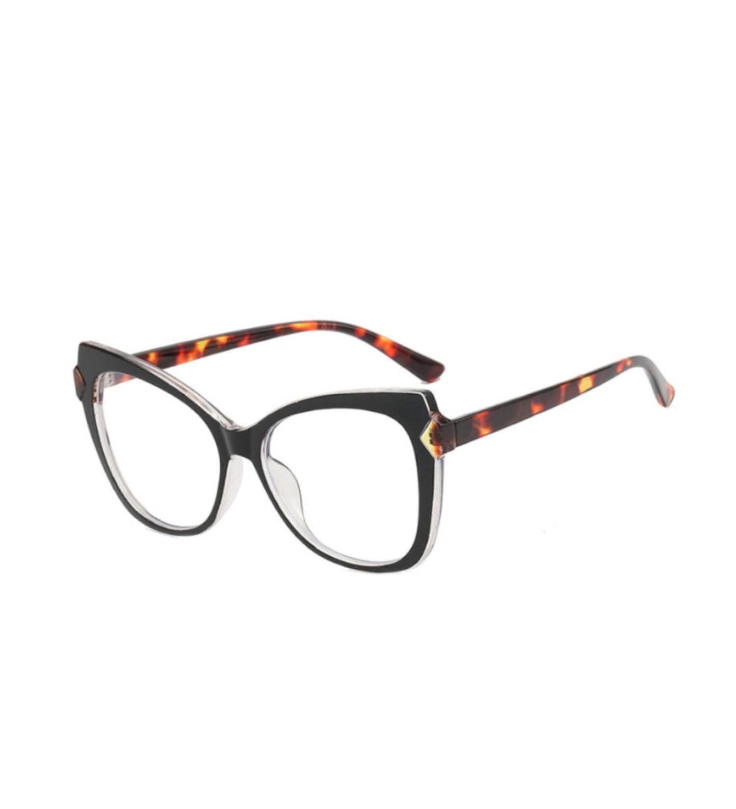 SERONI TR90 Cat Eye Blue Light Blocking Glasses - UV Protection for Men & Women | Stylish Black-Leopard 54mm Reading Frames - Buy Online on GoSupps.com