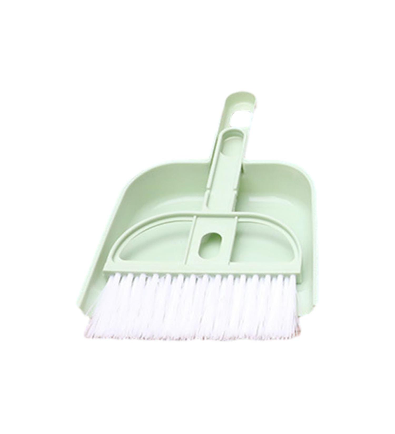 Jextou Small Dustpan and Brush Set Desk Cleaning Set - Portable Hand Cleaning Dustpan and Brush Set for Keyboard Countertop Green - Buy Online on GoSupps.com