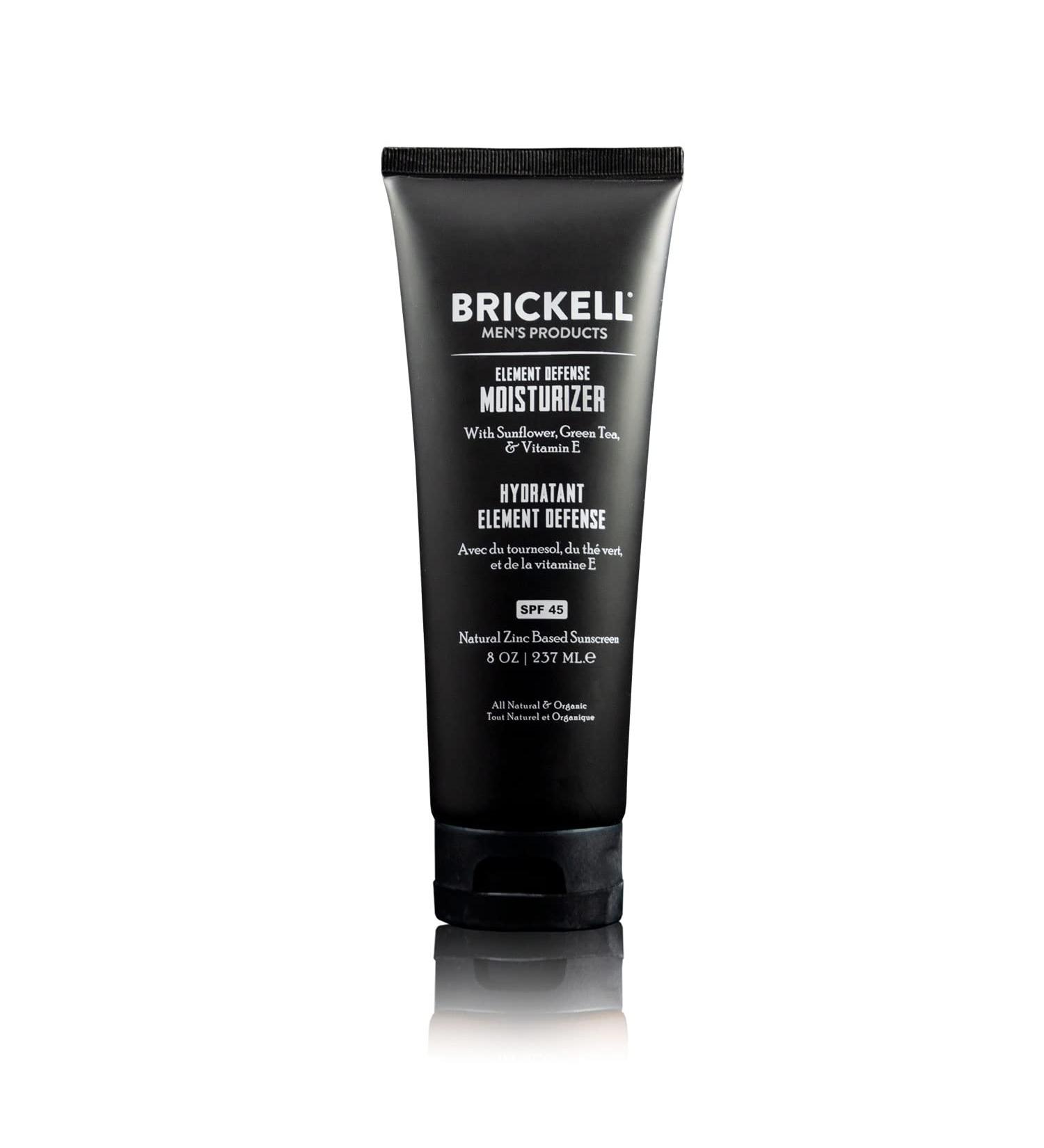 Brickell Men's Element Defense Moisturizer SPF45 - Natural & Organic Zinc Sunscreen 236ml - Buy Online on GoSupps.com