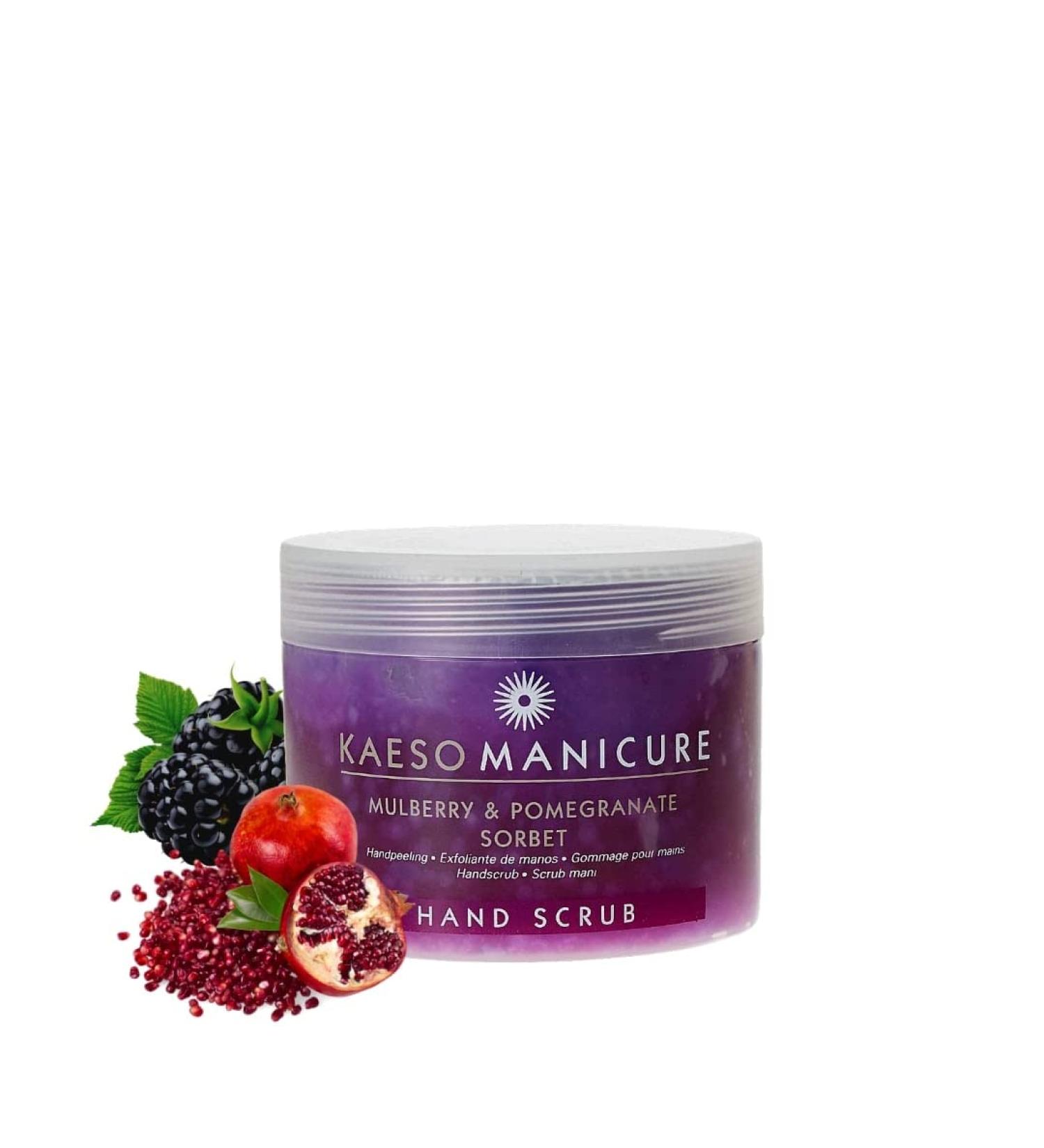 Kaeso Mulberry & Pomegranate Sorbet Hand Scrub 450ml - Exfoliating Hand Treatment - Buy Online on GoSupps.com
