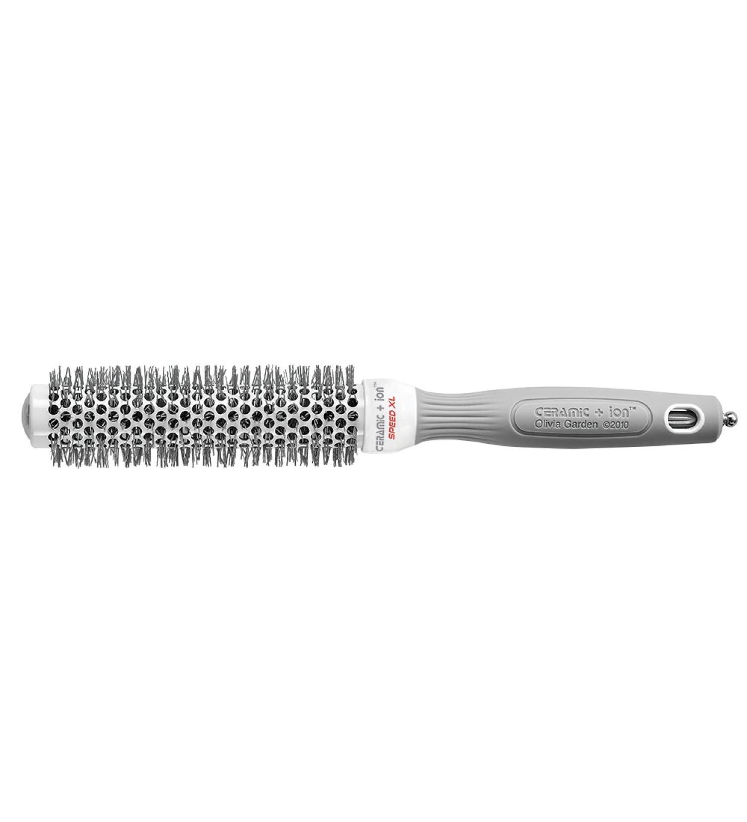 Olivia Garden Round Hair Brush | Ceramic & Ion Speed XL 25/40 mm | Antistatic Blow-Drying Brush for Short Hair - Buy Online on GoSupps.com