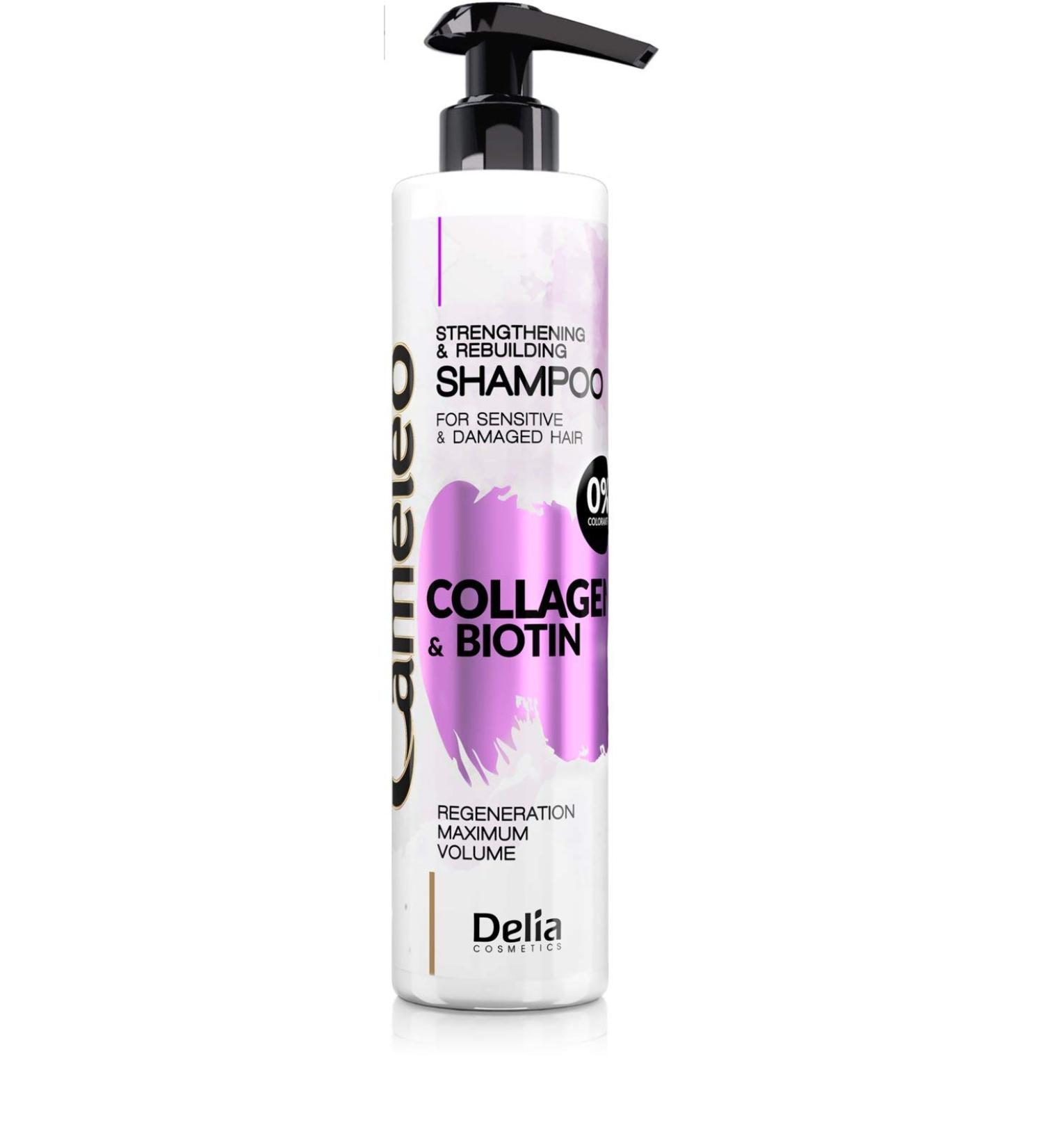 Cameleo - Fortifying and reconstructing shampoo with collagen and biotin for sensitive and damaged hair, 200 ml
