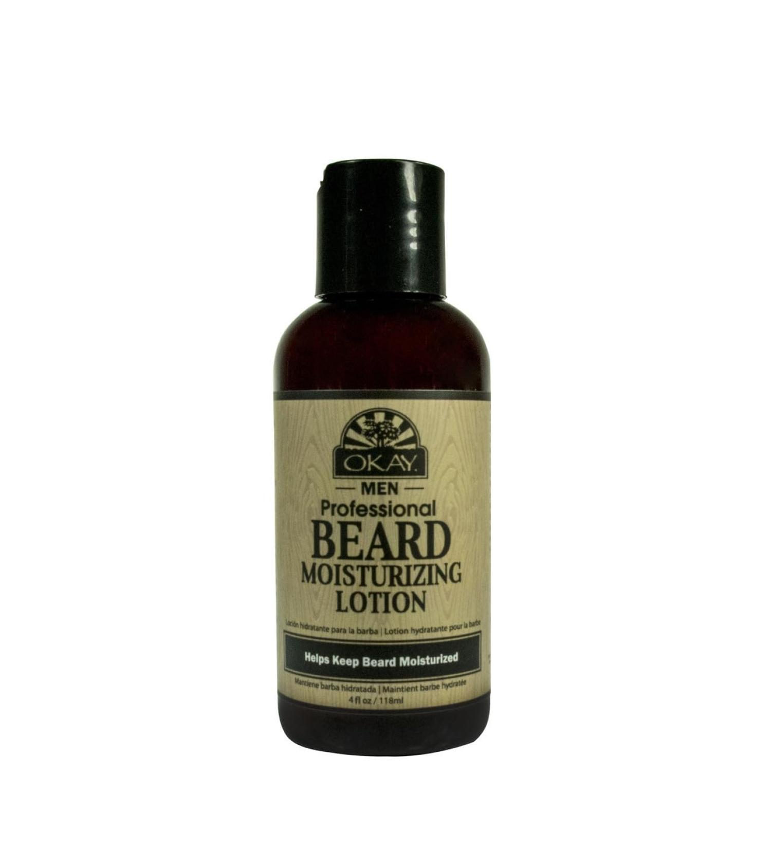 OKAY Men Beard Moisturizing Lotion 4oz - Hydrate & Nourish Beards | International Shipping Available - Buy Online on GoSupps.com