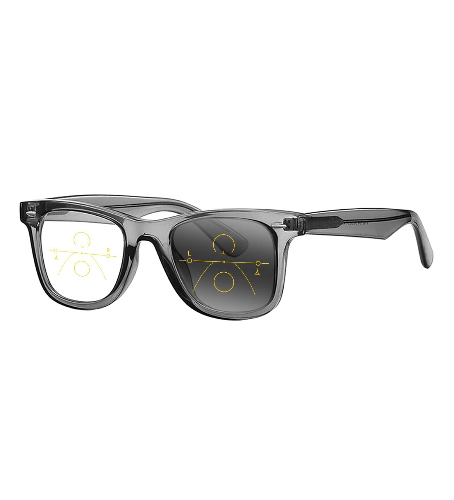 EFLAL Varifocal Multifocal Reading Glasses for Men & Women - Classic Retro Acetate UV400 Photochromic +1.0 to +3.0 Gray - Buy Online on GoSupps.com