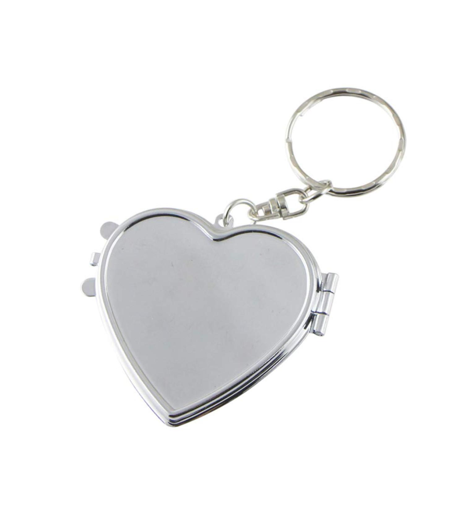 NUOBESTY Love Key-Chain Heart Shaped Compact Travel Pocket Mirror - Makeup Mirror Keychain for Women - Buy Online on GoSupps.com